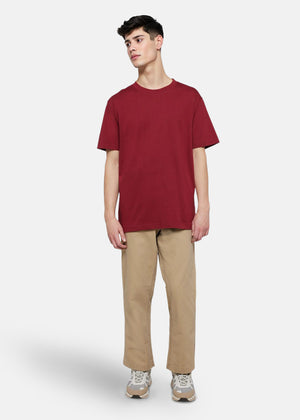 minimum male Aarhus kortærmet t-shirt G029 GOTS Short Sleeved T-shirt 1534 Merlot