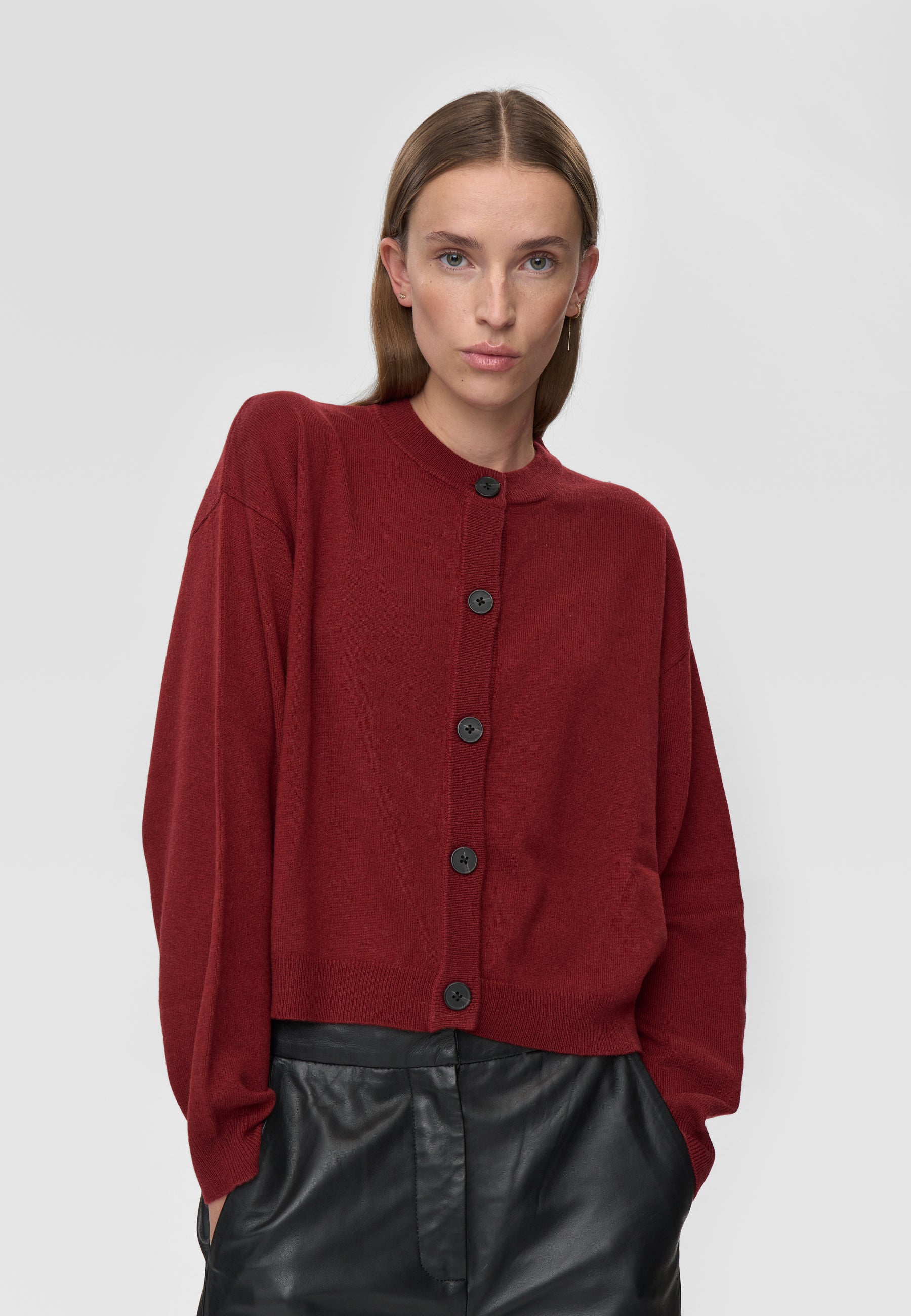 minimum female Assiana cardigan 3801 Jumper 1534 Merlot