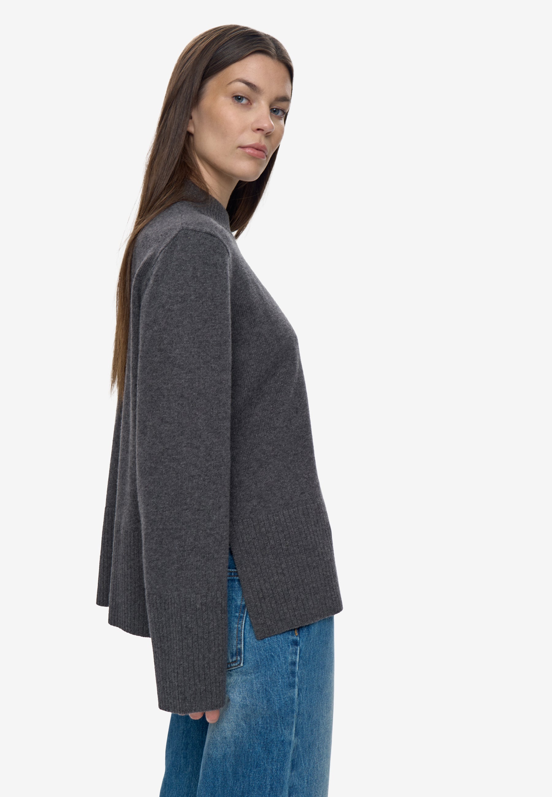 minimum female Brenda jumper 4495 Jumper 980M Dark Grey Melange