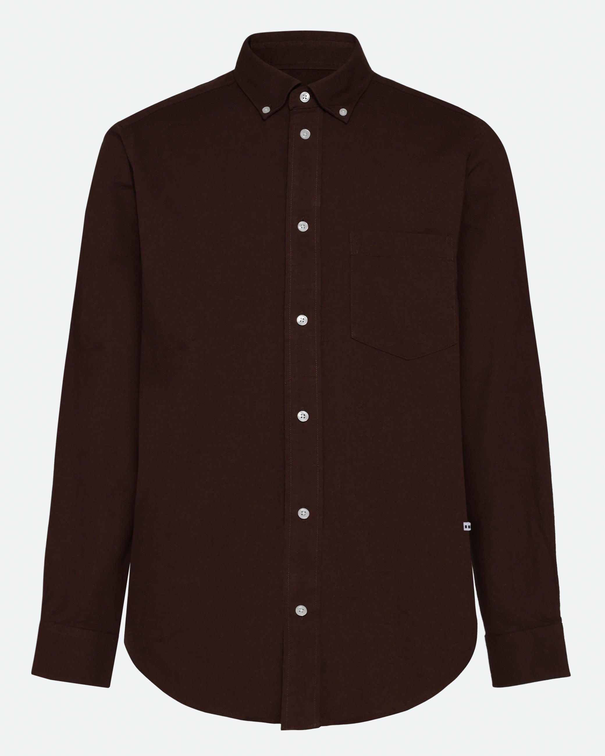 minimum male Colt langærmet reg skjorte 0063 Long Sleeved Shirt 1910 French Roast