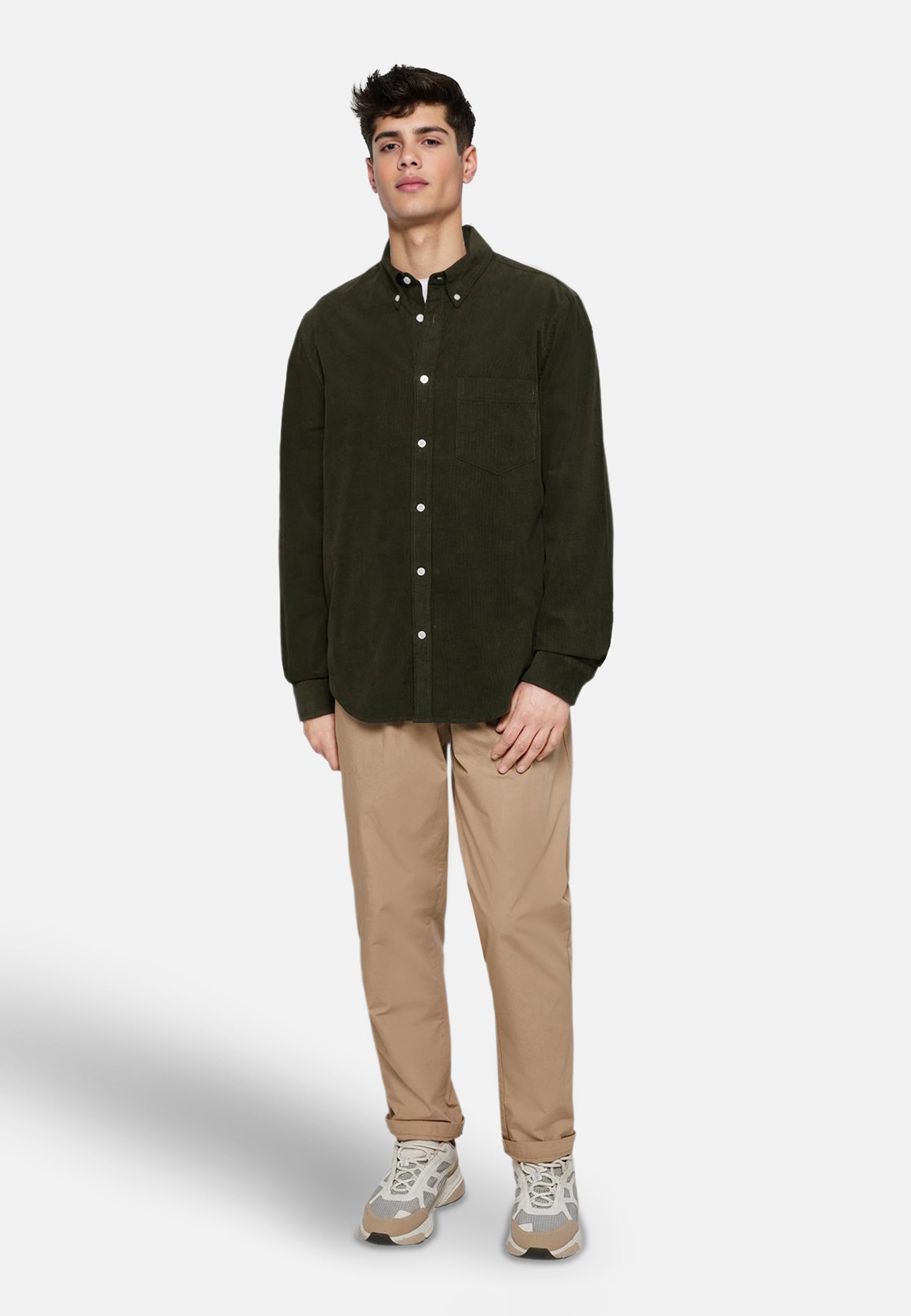 minimum male Colt langærmet skjorte 3758 Long Sleeved Shirt 715 Rosin