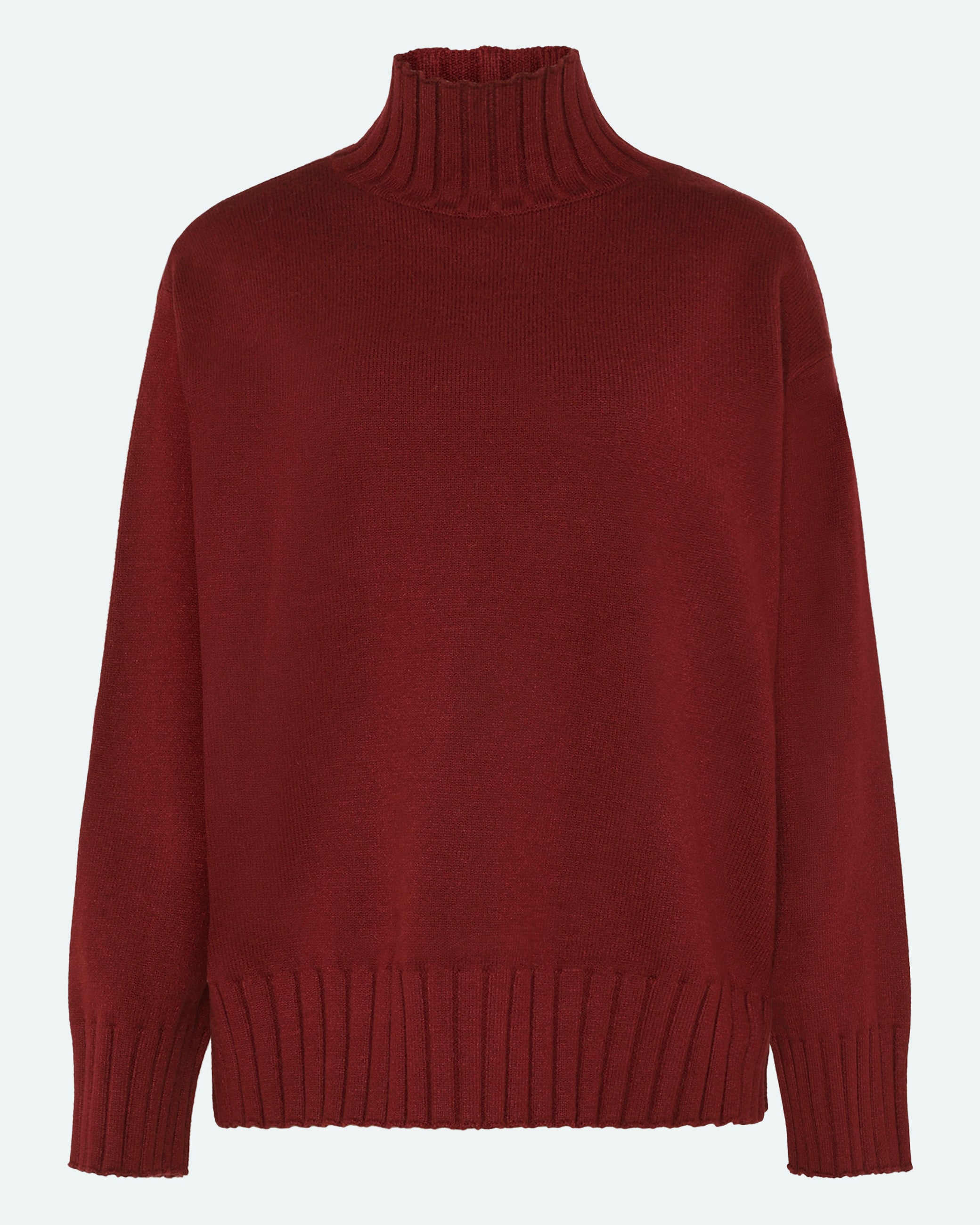 minimum female Darcys 3448 Striktrøje Turtleneck 1534 Merlot