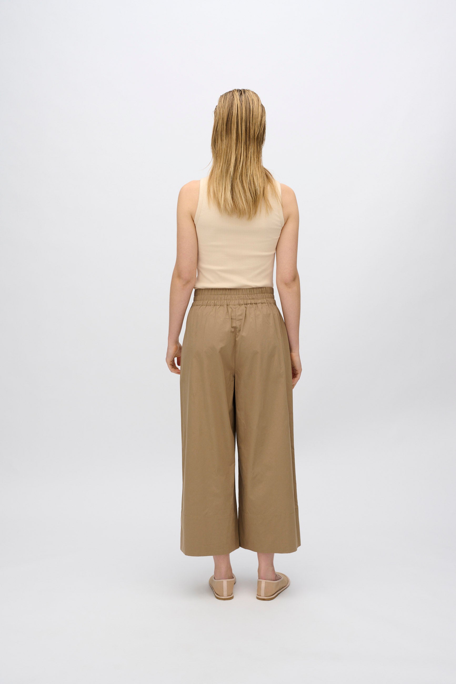 minimum female Eira afslappede capri bukser 4238 Casual Pants 1609 Greige