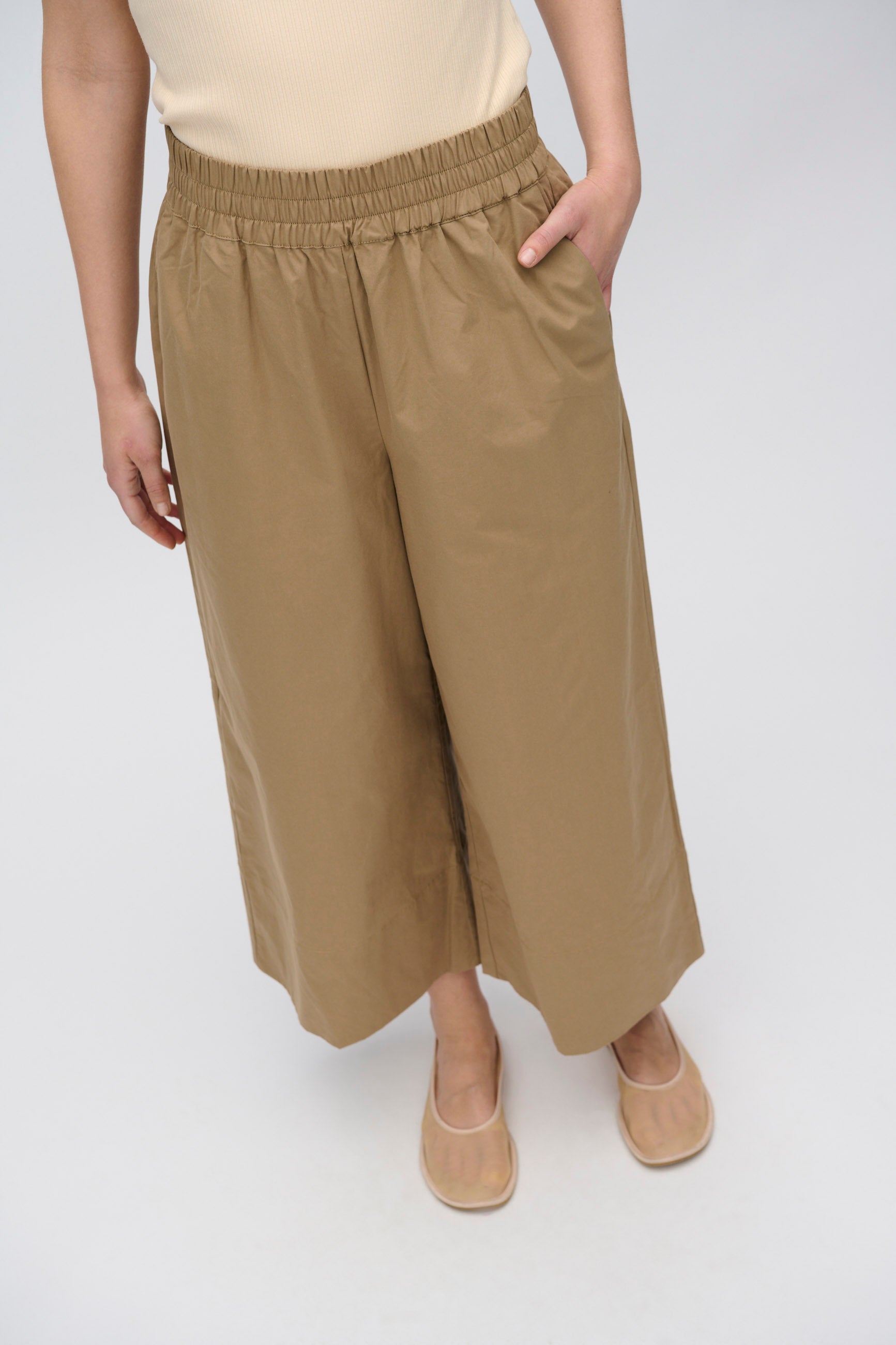 minimum female Eira afslappede capri bukser 4238 Casual Pants 1609 Greige