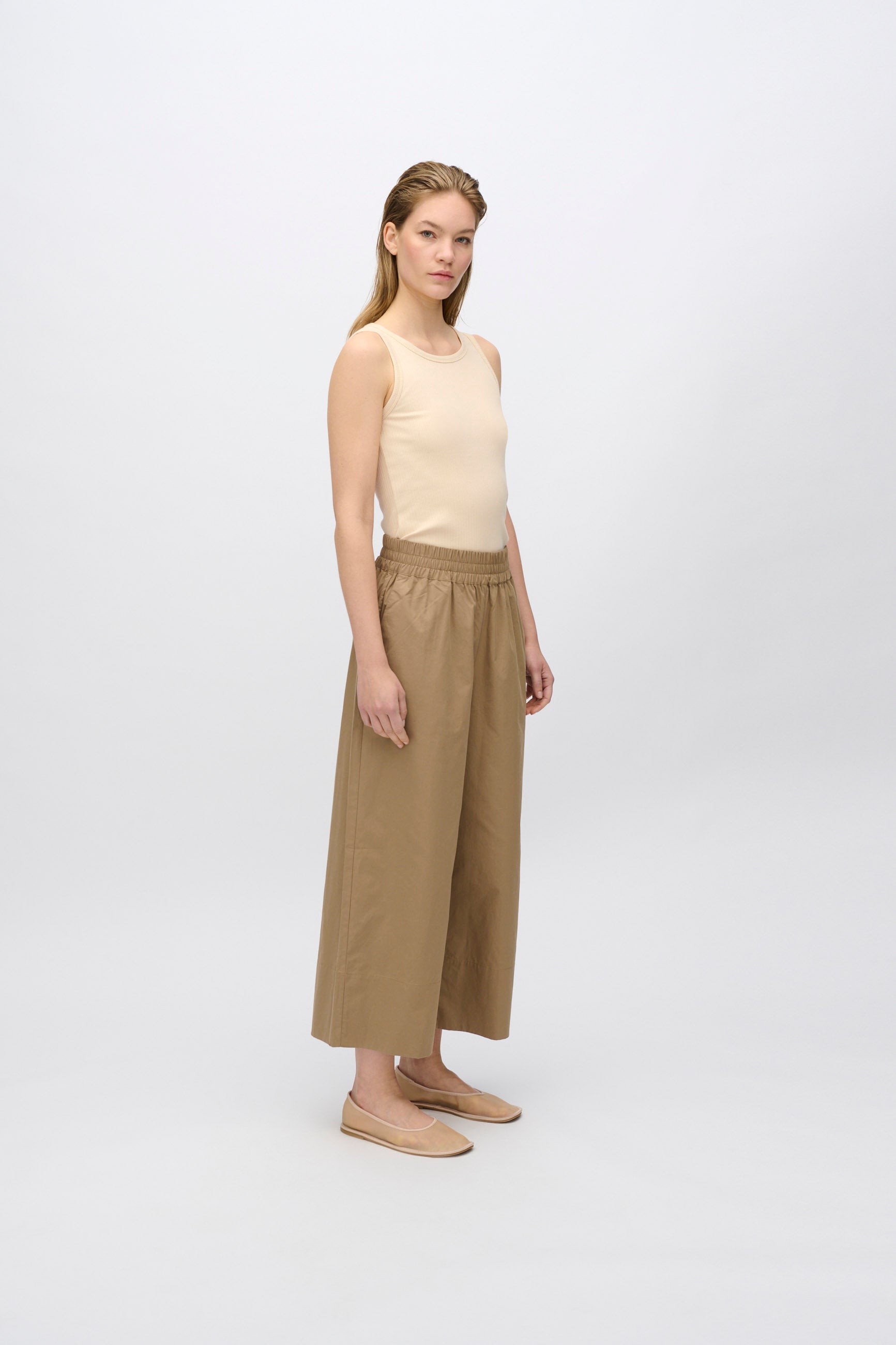 minimum female Eira afslappede capri bukser 4238 Casual Pants 1609 Greige