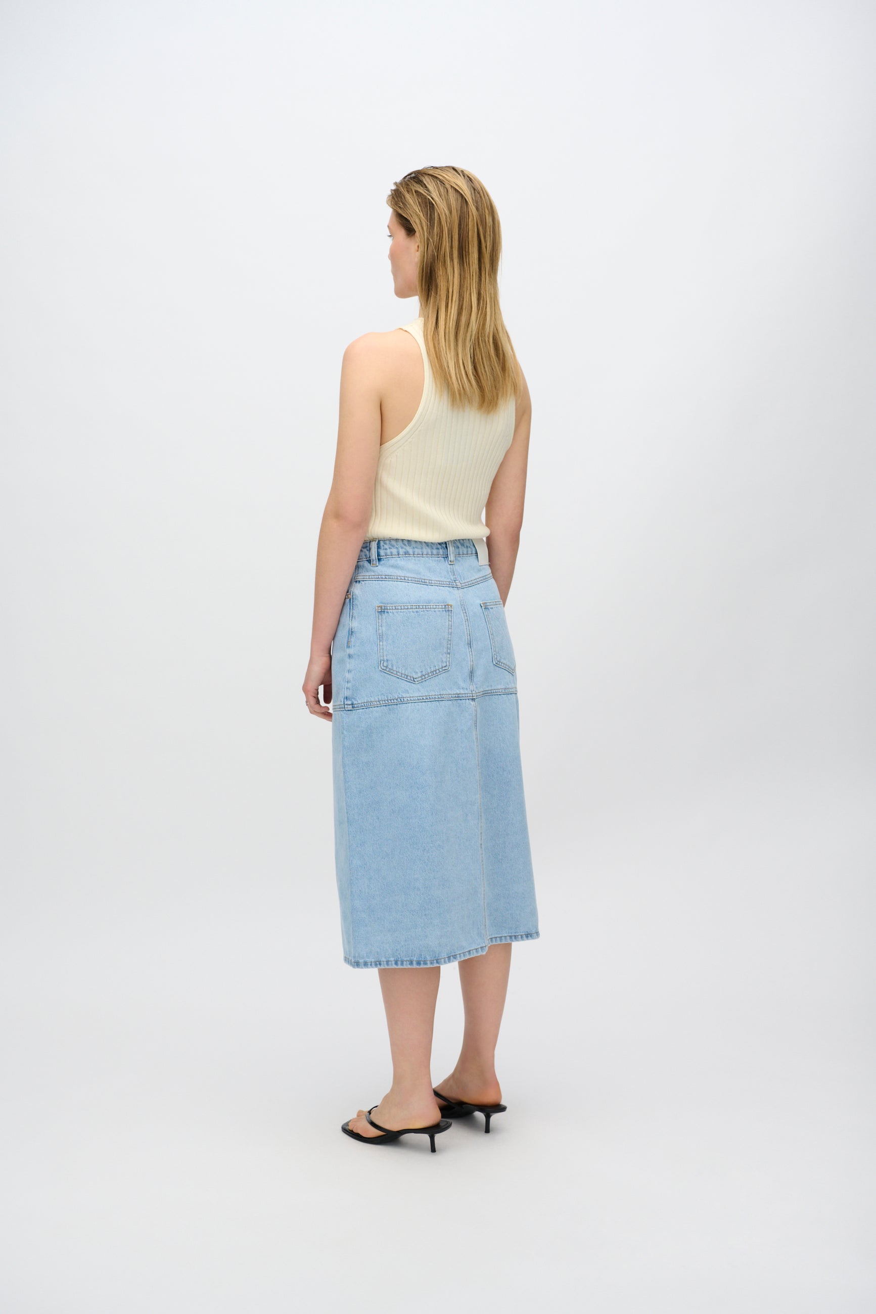minimum female Erin midi nederdel 4282 Midi Skirt 1001 Light Blue