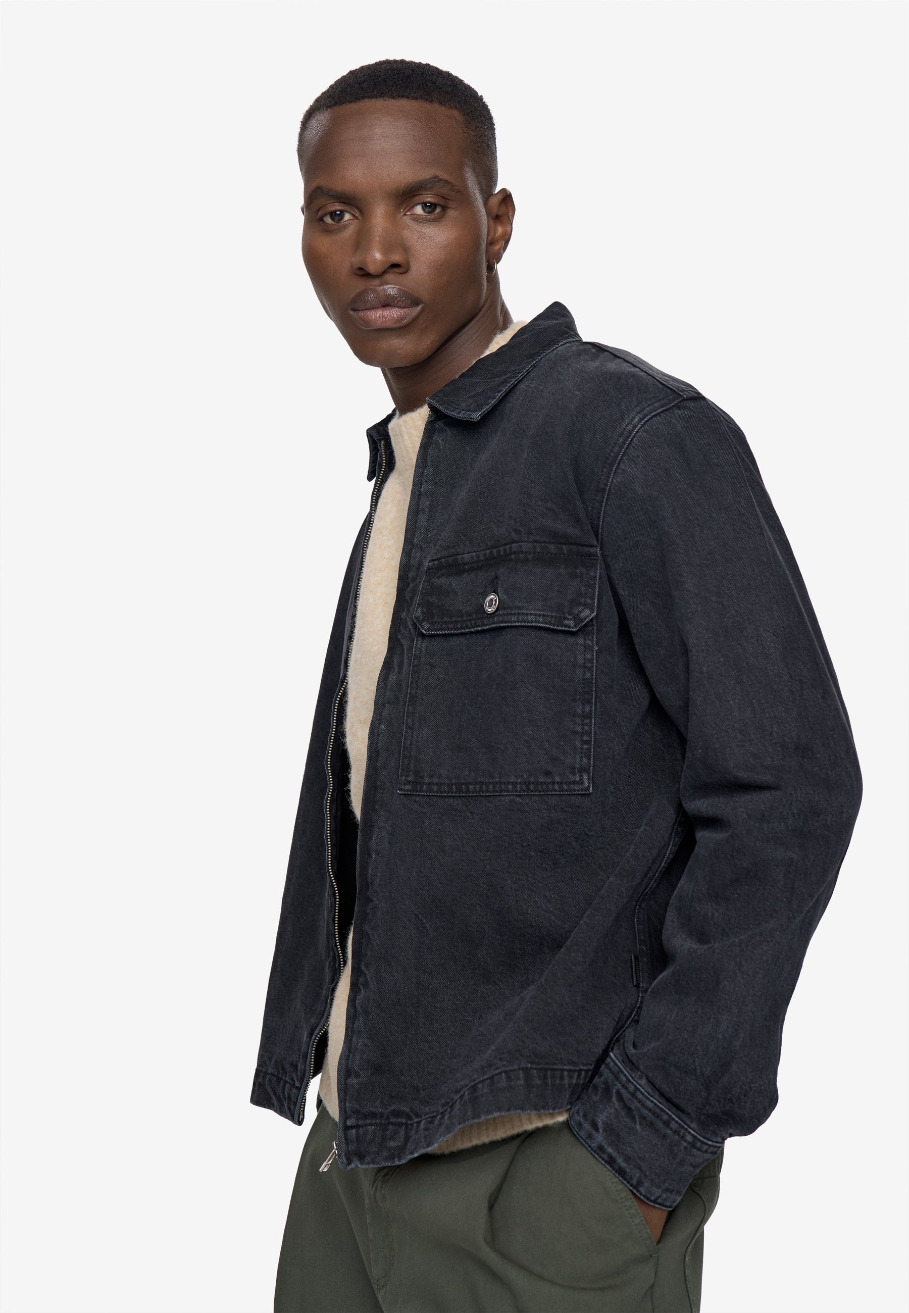 minimum male Everest 3813 Denim Jacket 0510 Castor Gray