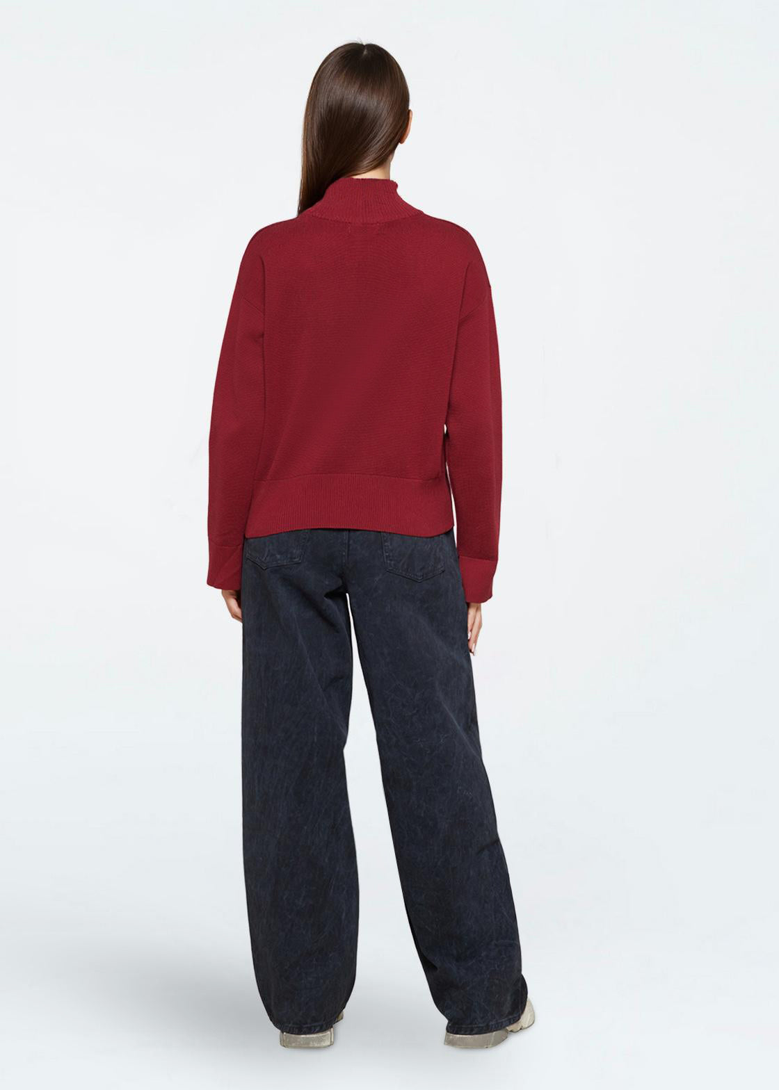 minimum female Fionas 3057 Striktrøje Jumper 1534 Merlot