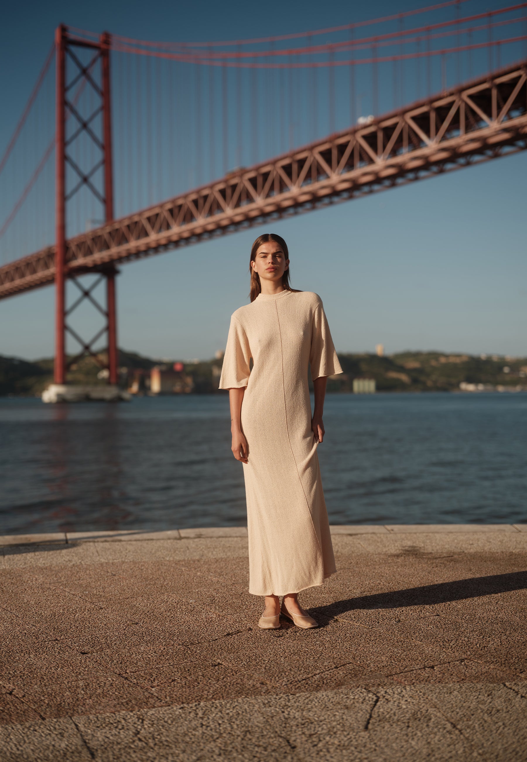 minimum female Gianna strikket maxi-kjole 4150 Maxi Dress 0608 Coco Milk