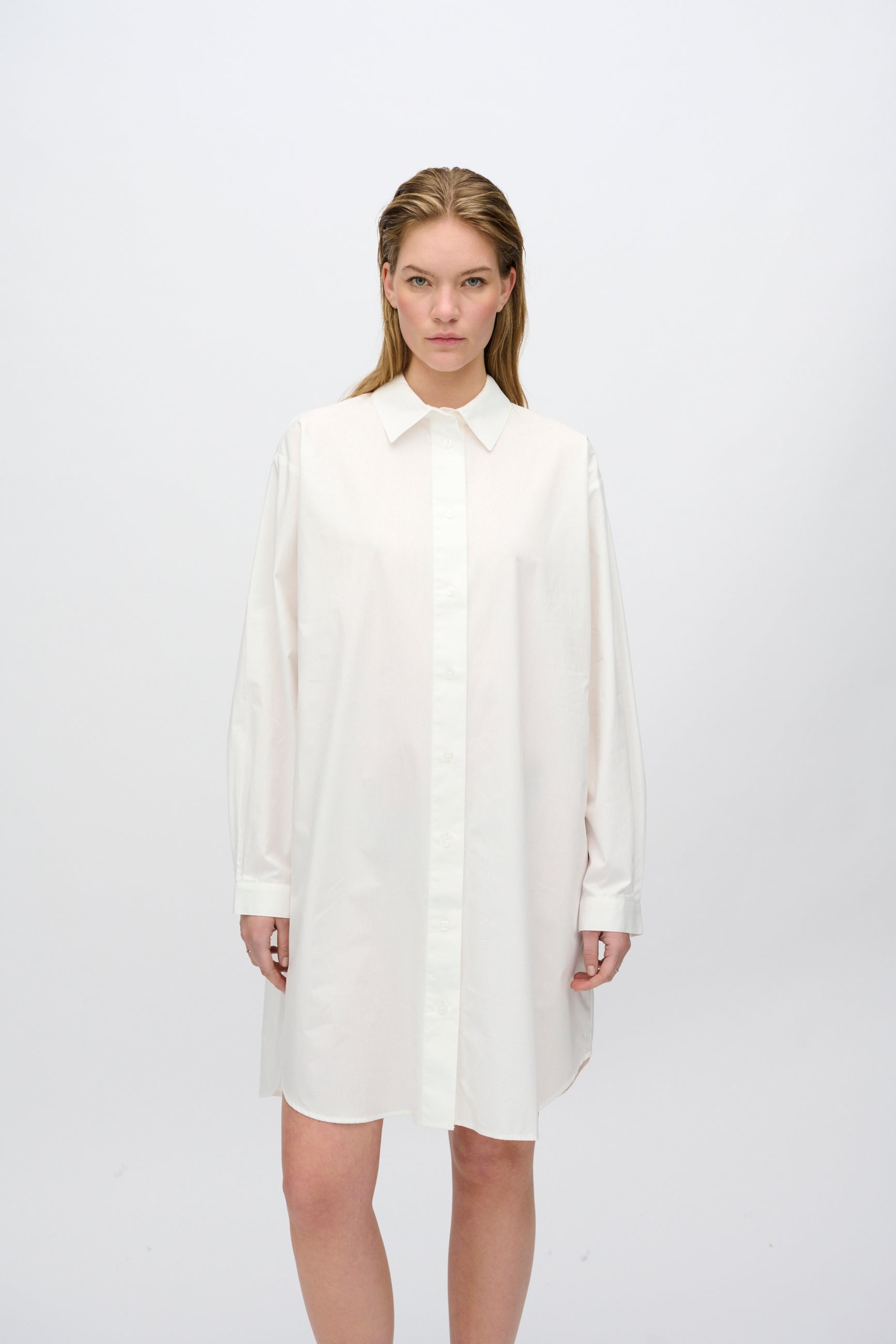 minimum female Hannah skjortekjole 4238 Midi Dress 0608 Coco Milk