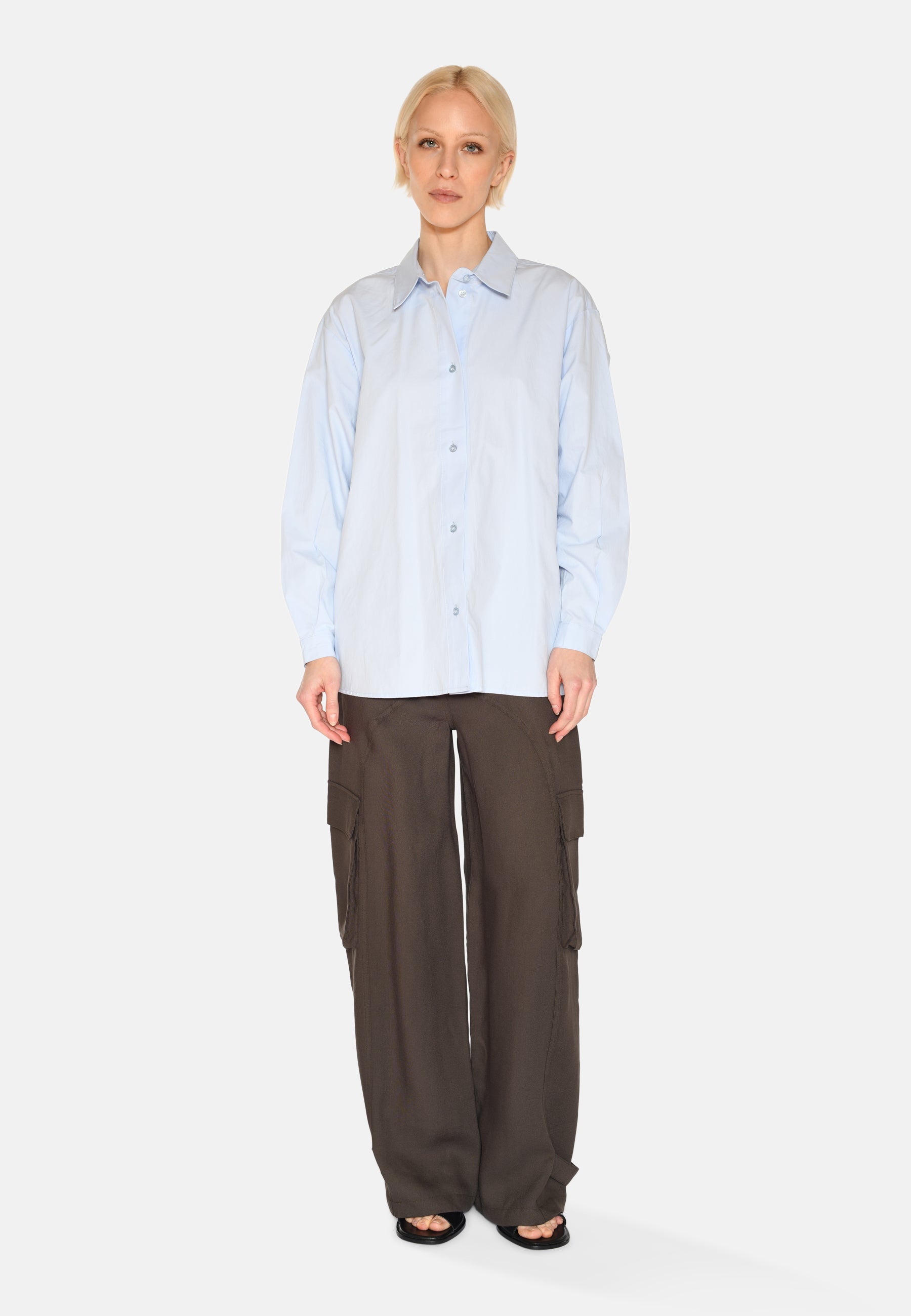 minimum female Harper langærmet skjorte 4238 Long Sleeved Shirt 1001 Light Blue