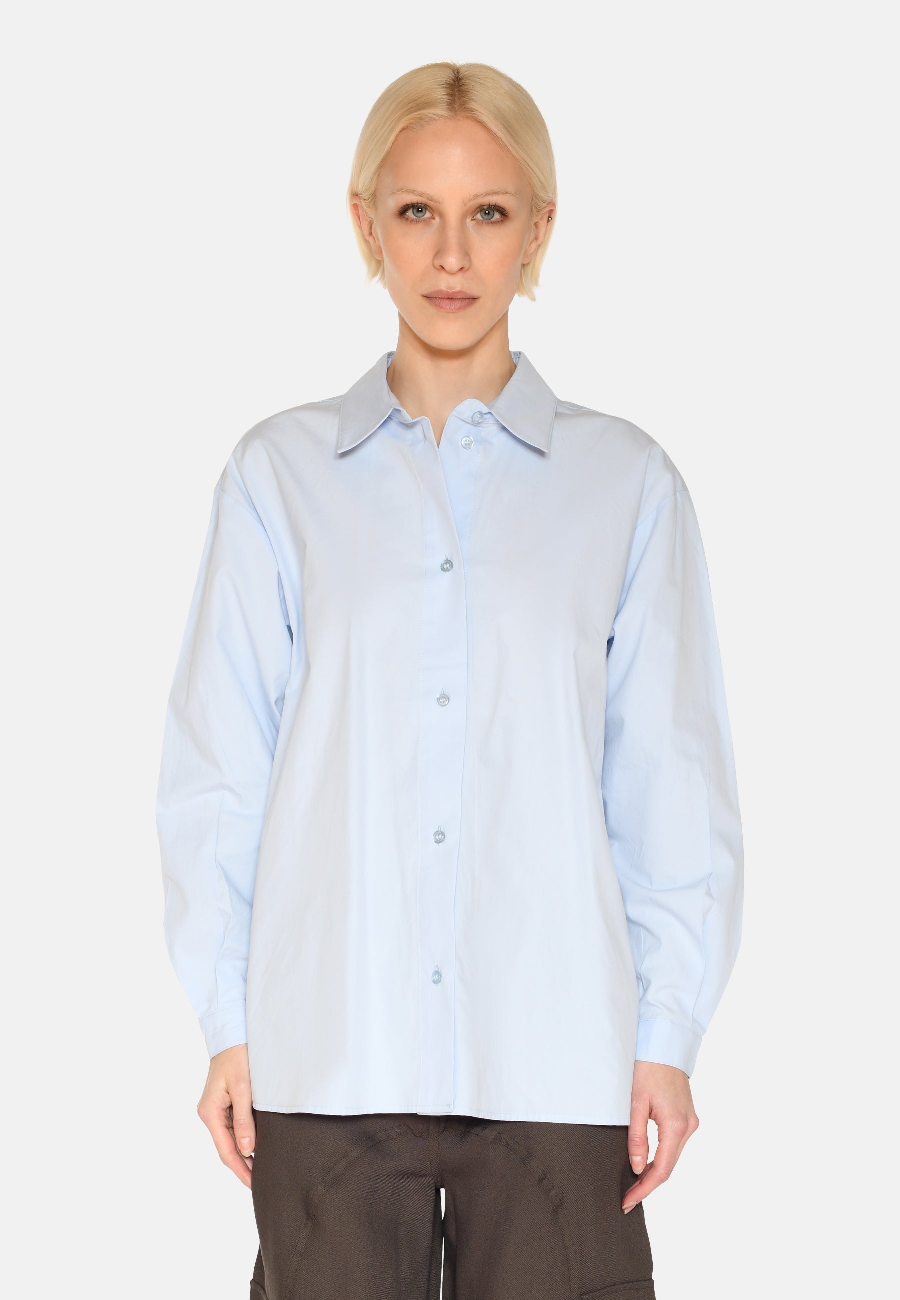 minimum female Harper langærmet skjorte 4238 Long Sleeved Shirt 1001 Light Blue