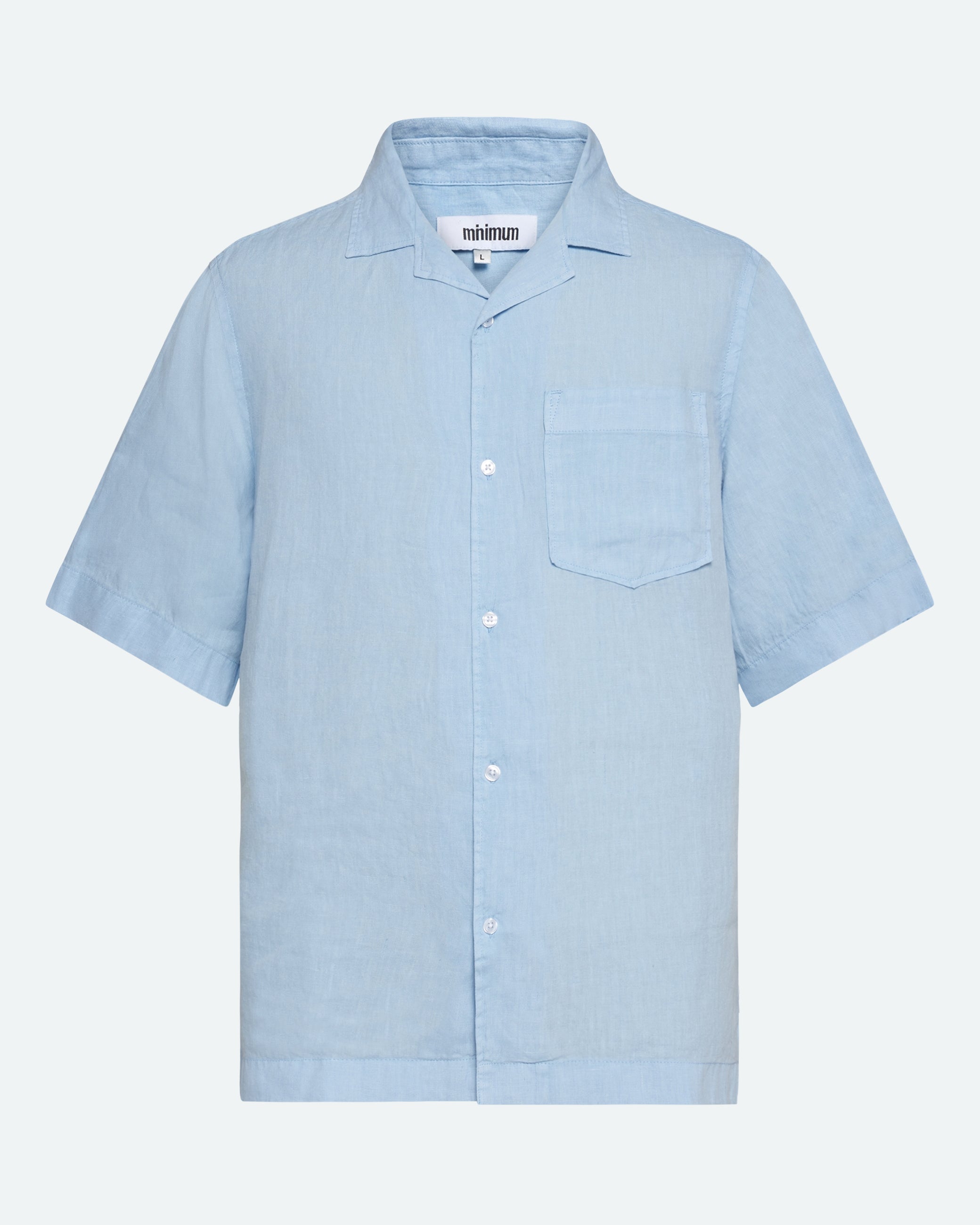 minimum male Hayden kortærmet hørskjorte 4115 Short Sleeved Shirt 4105 Angel Falls