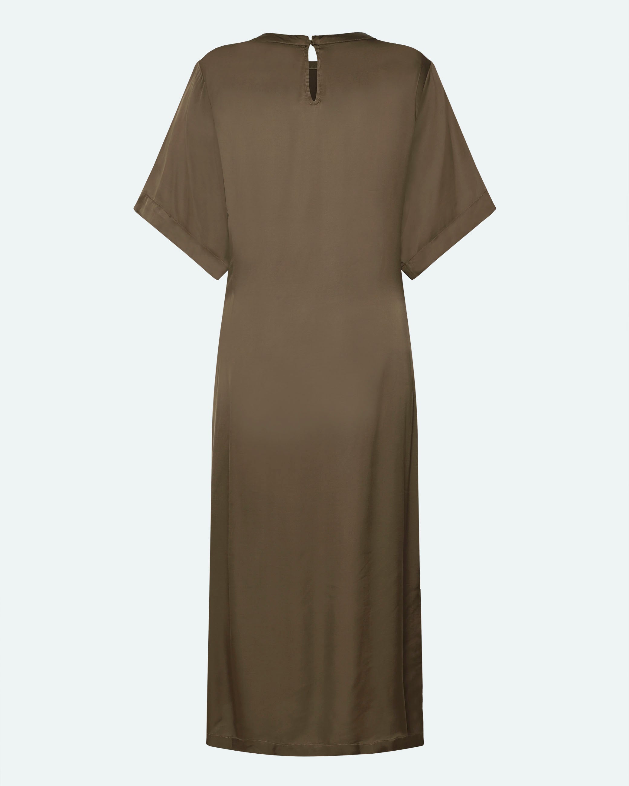minimum female Josie satin midi-kjole 4165 Midi Dress 1815 Shitake