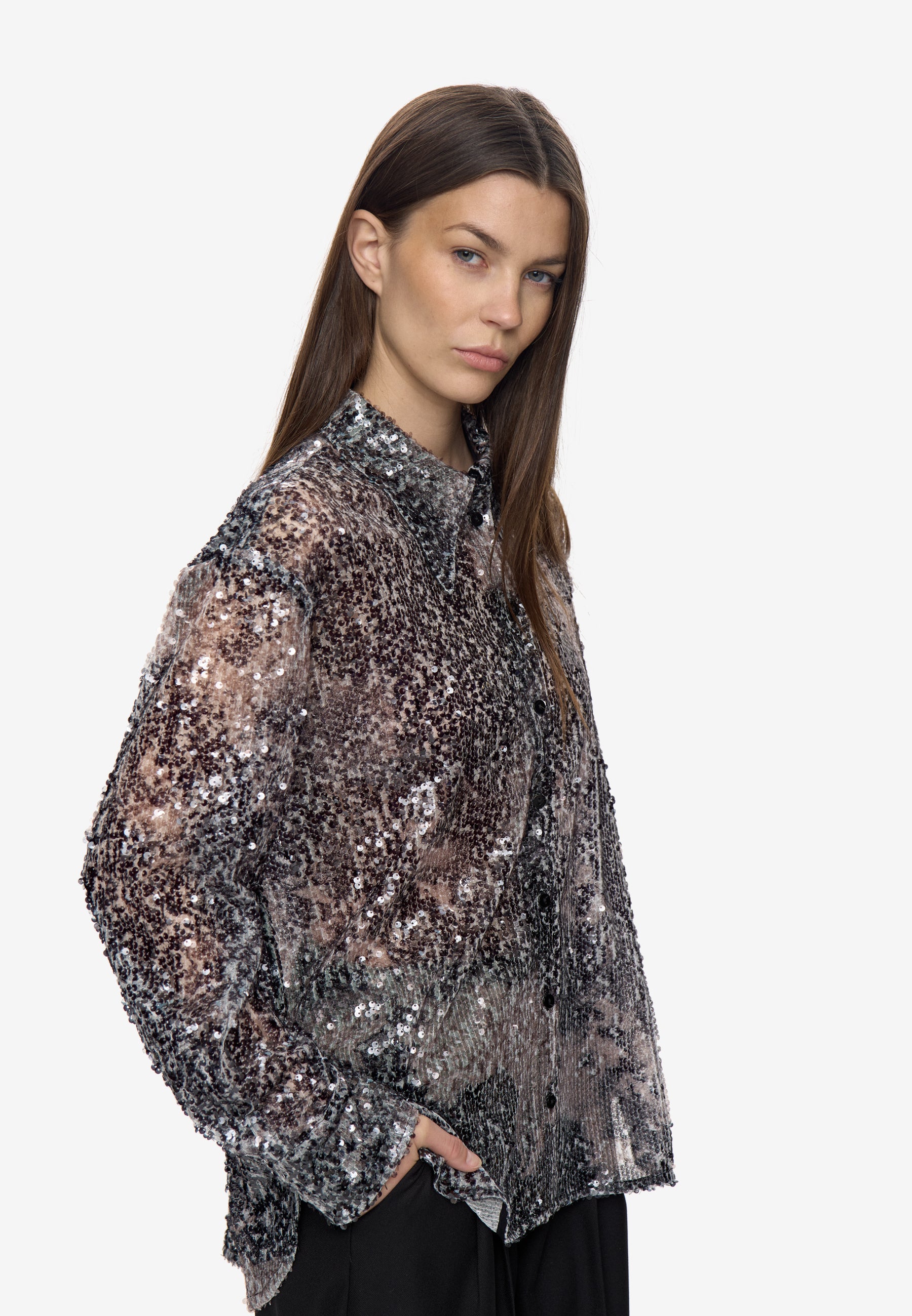 minimum female Lauren shirt 4517 Long Sleeved Shirt 999 Black