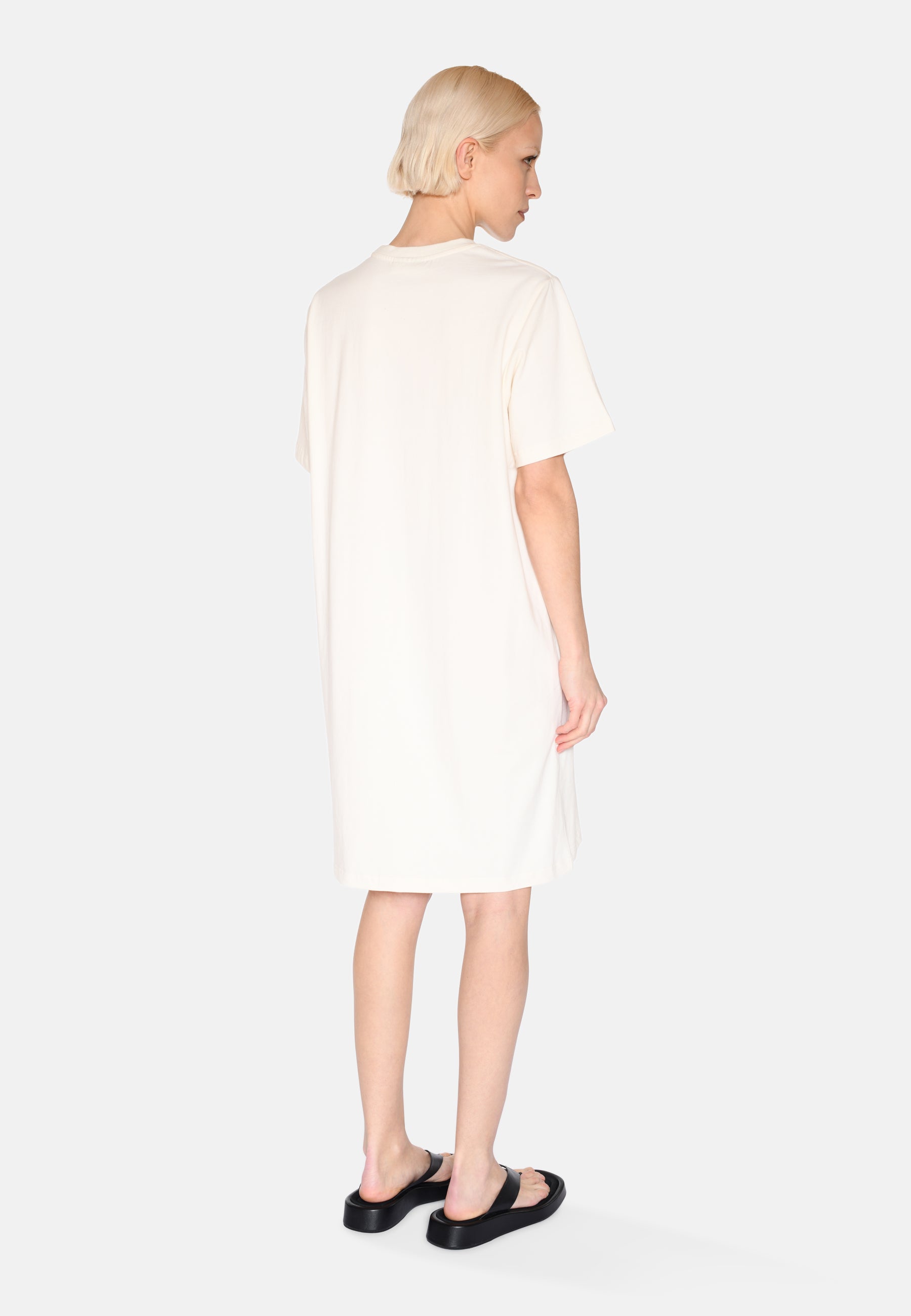 minimum female Lida t-shirtkjole 4249 GOTS Short Dress 0608 Coco Milk