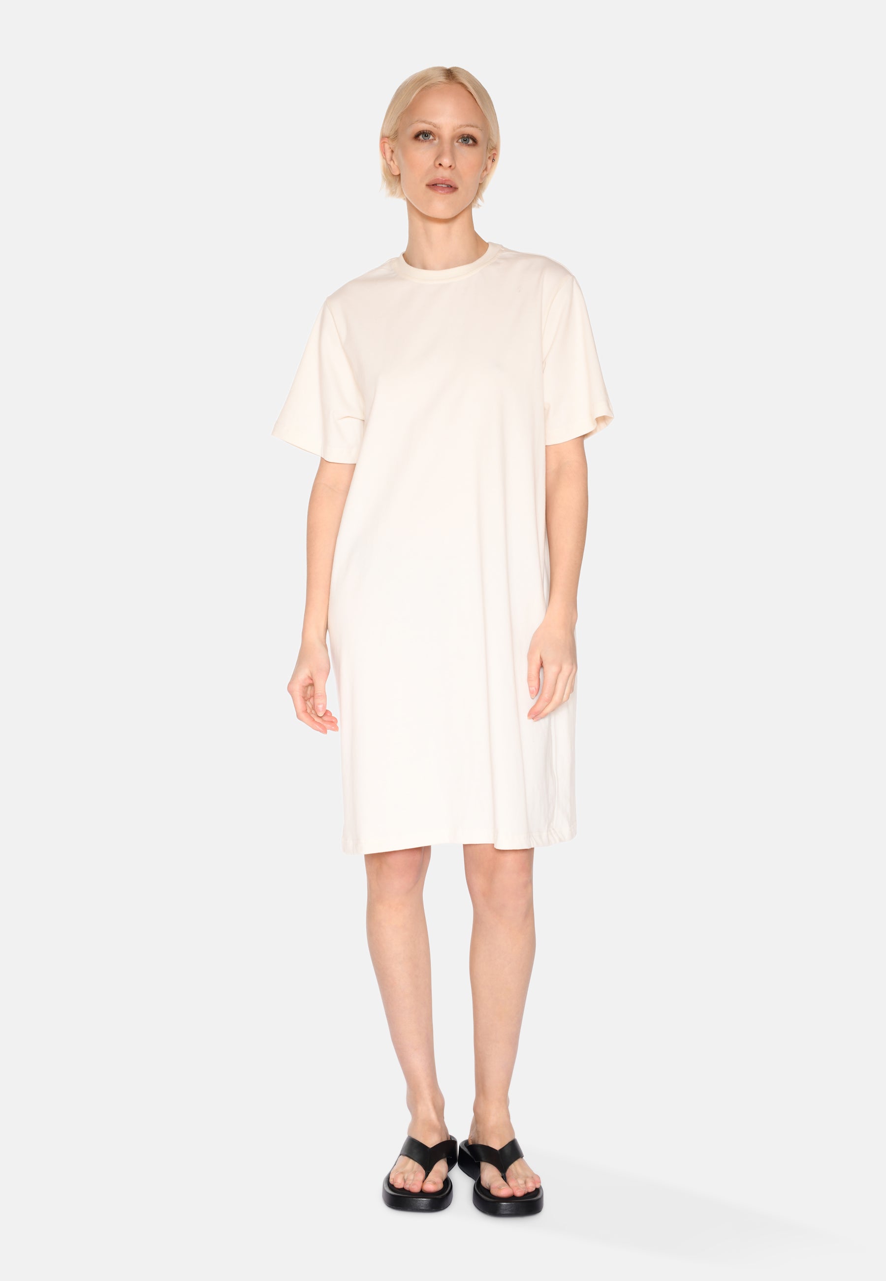 minimum female Lida t-shirtkjole 4249 GOTS Short Dress 0608 Coco Milk