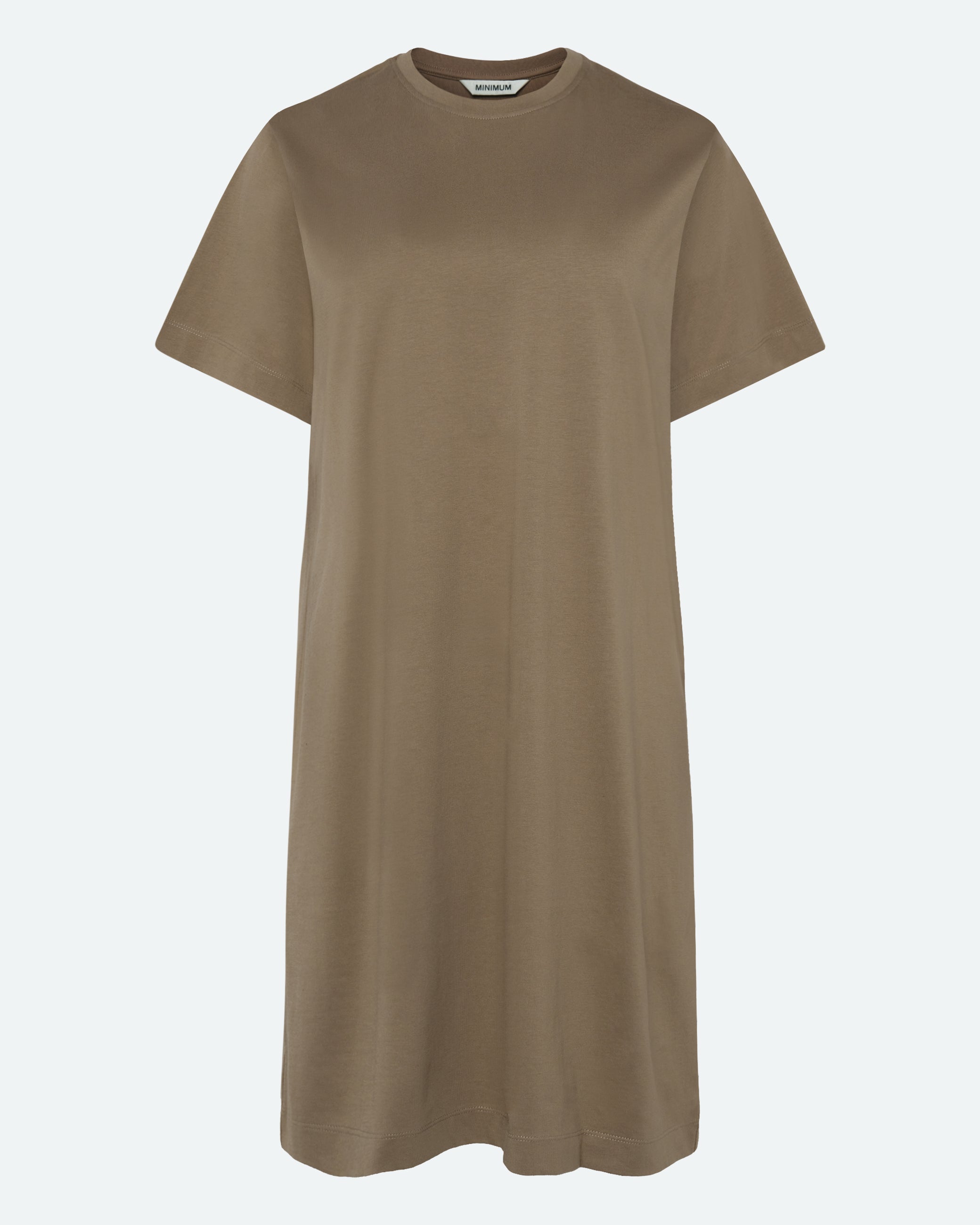 minimum female Lida t-shirtkjole 4249 GOTS Short Dress 1609 Greige