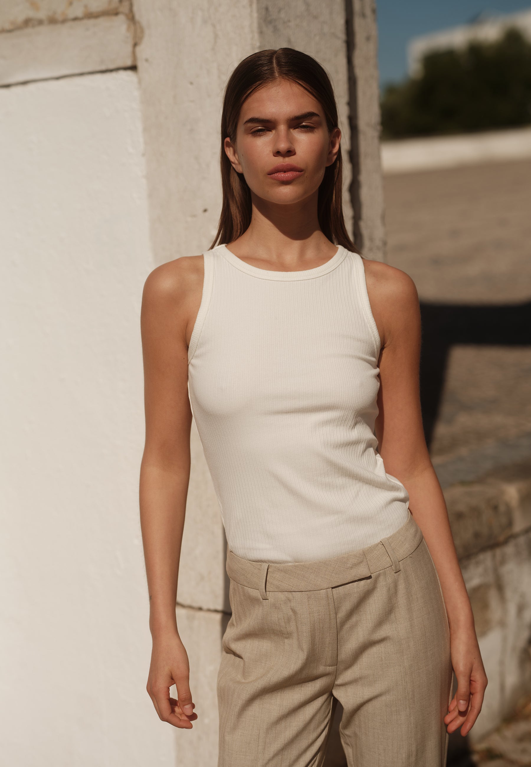 minimum female Lila tank top 4226 Gilet 0608 Coco Milk
