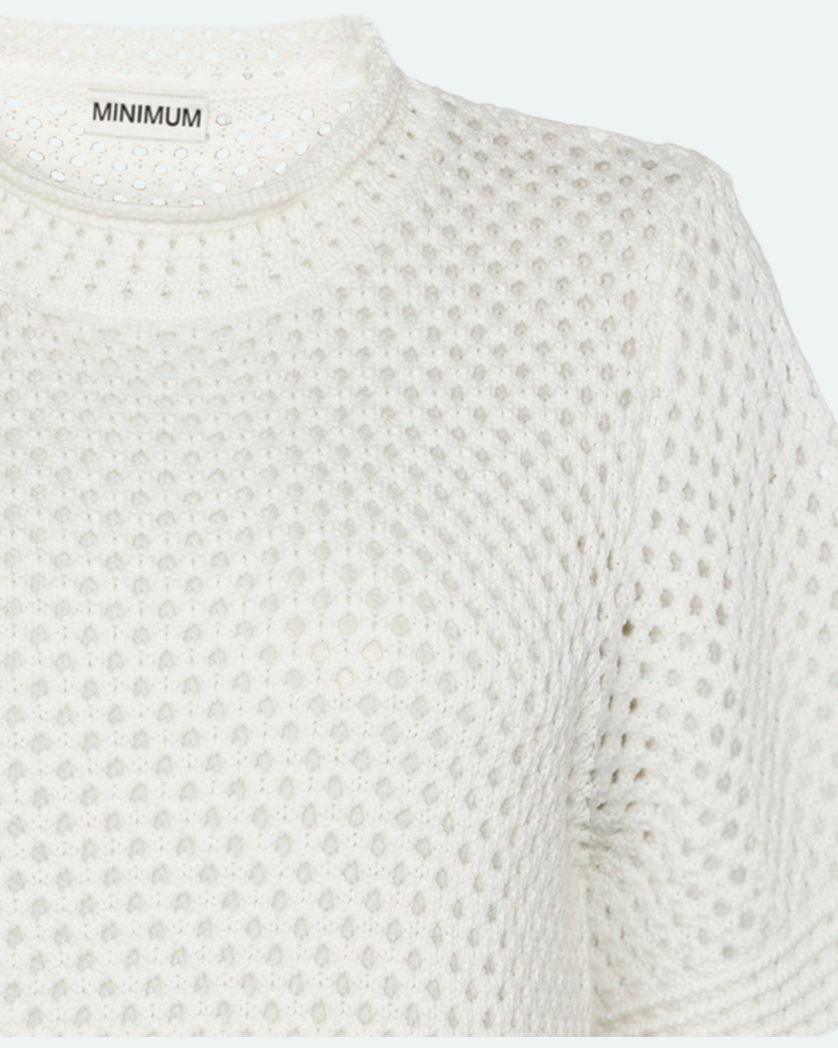 minimum female Lily hæklet t-shirt 4119 Short Sleeved T-shirt 0608 Coco Milk