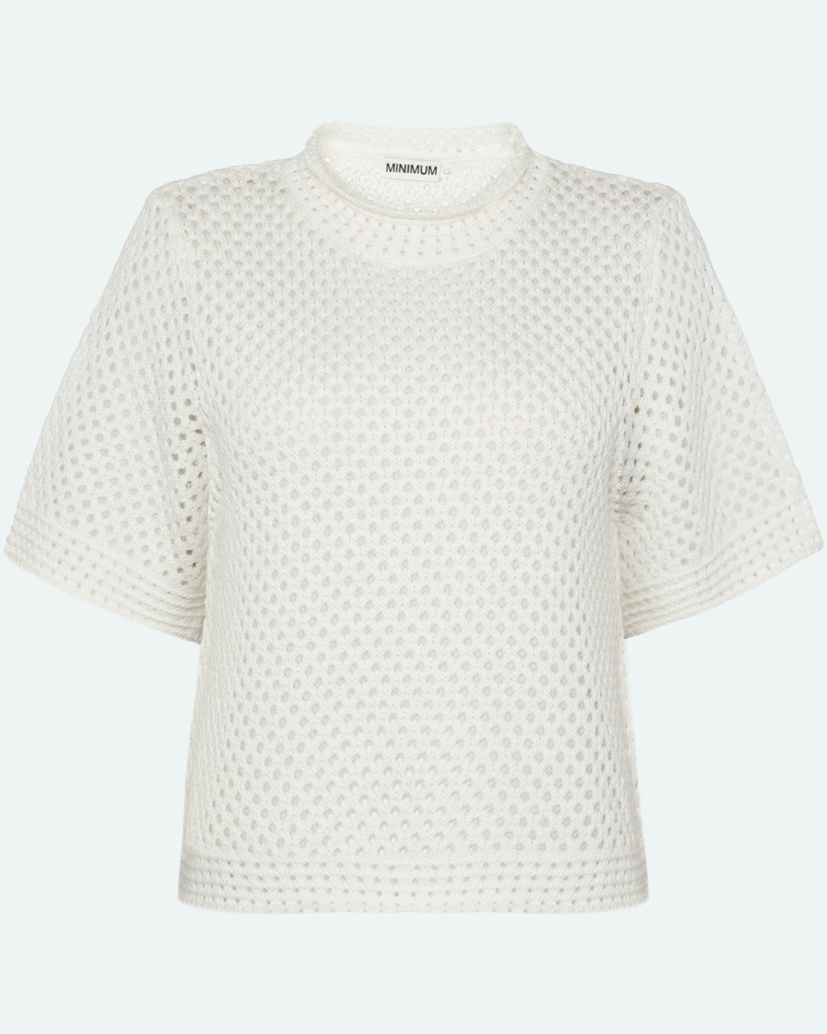 minimum female Lily hæklet t-shirt 4119 Short Sleeved T-shirt 0608 Coco Milk