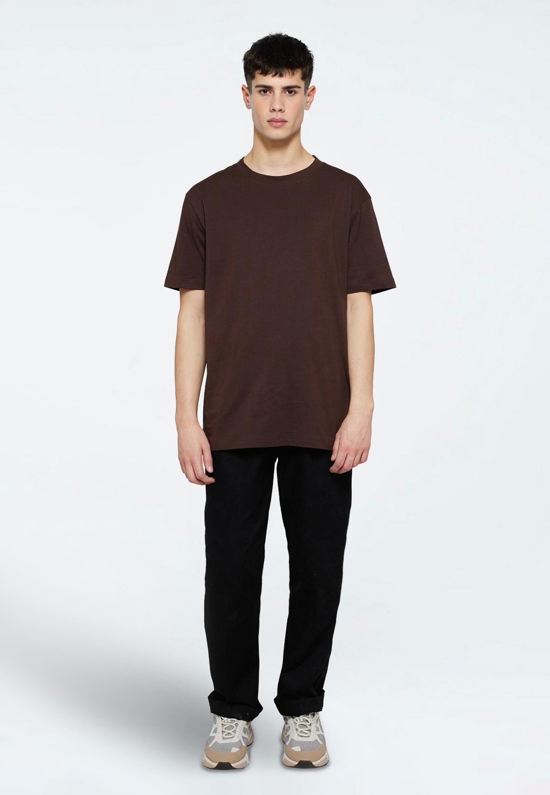 minimum male Lono kortærmet t-shirt 3412 Short Sleeved T-shirt 1914 Seal Brown