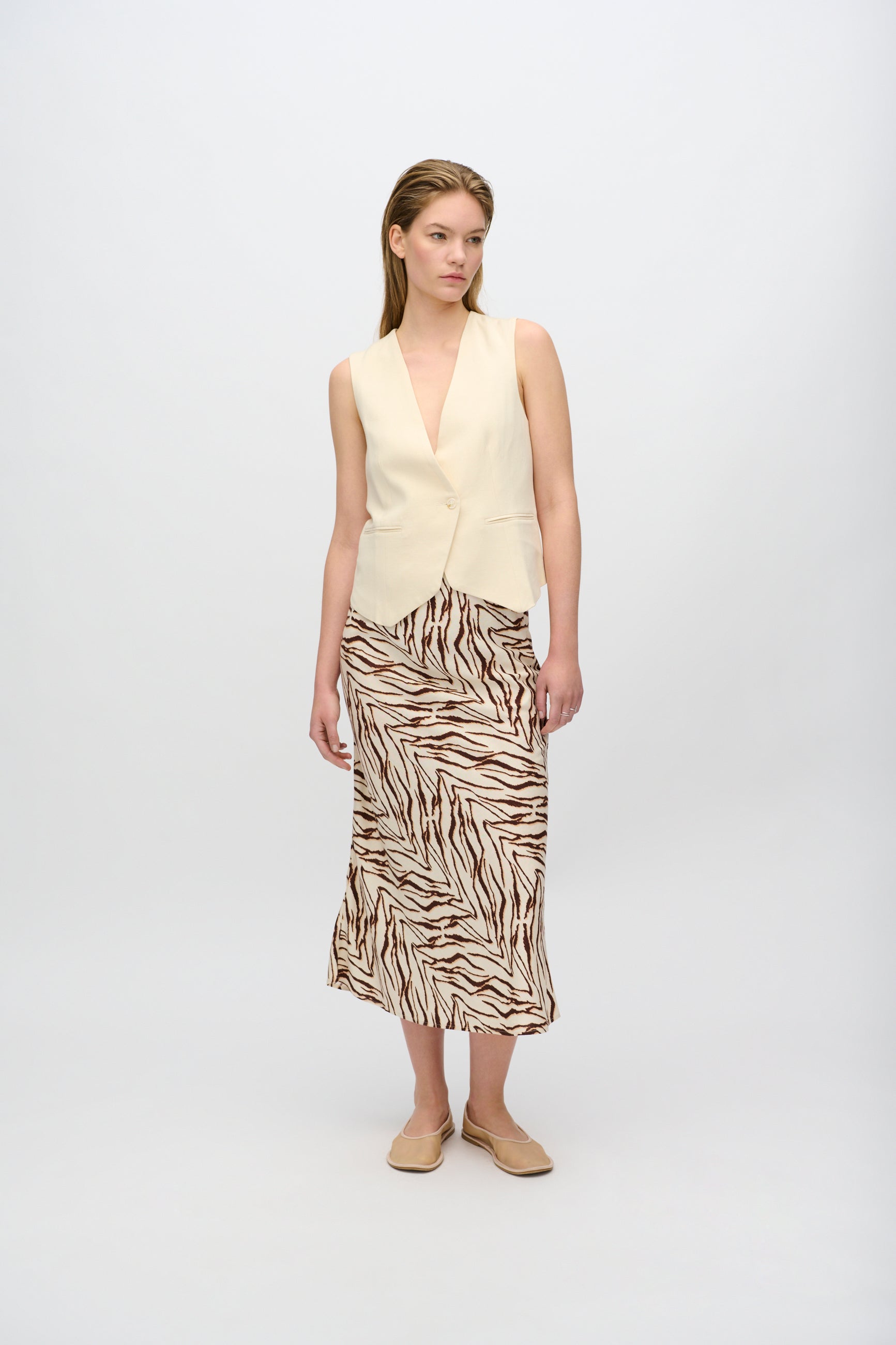 minimum female Melina figursyet vest 3069 Waistcoat 0908 Summer Sand