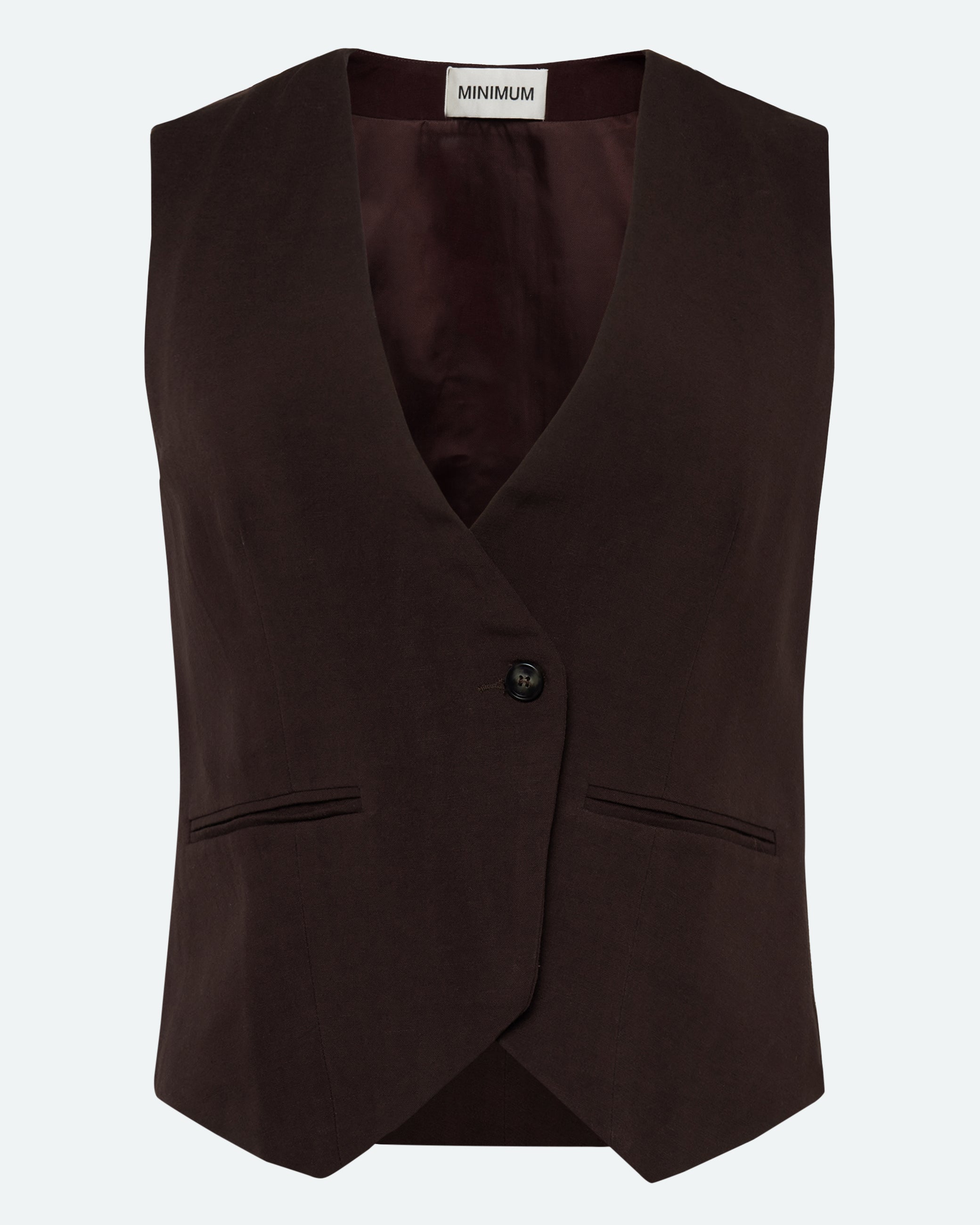 minimum female Melina figursyet vest 3069 Waistcoat 1910 French Roast