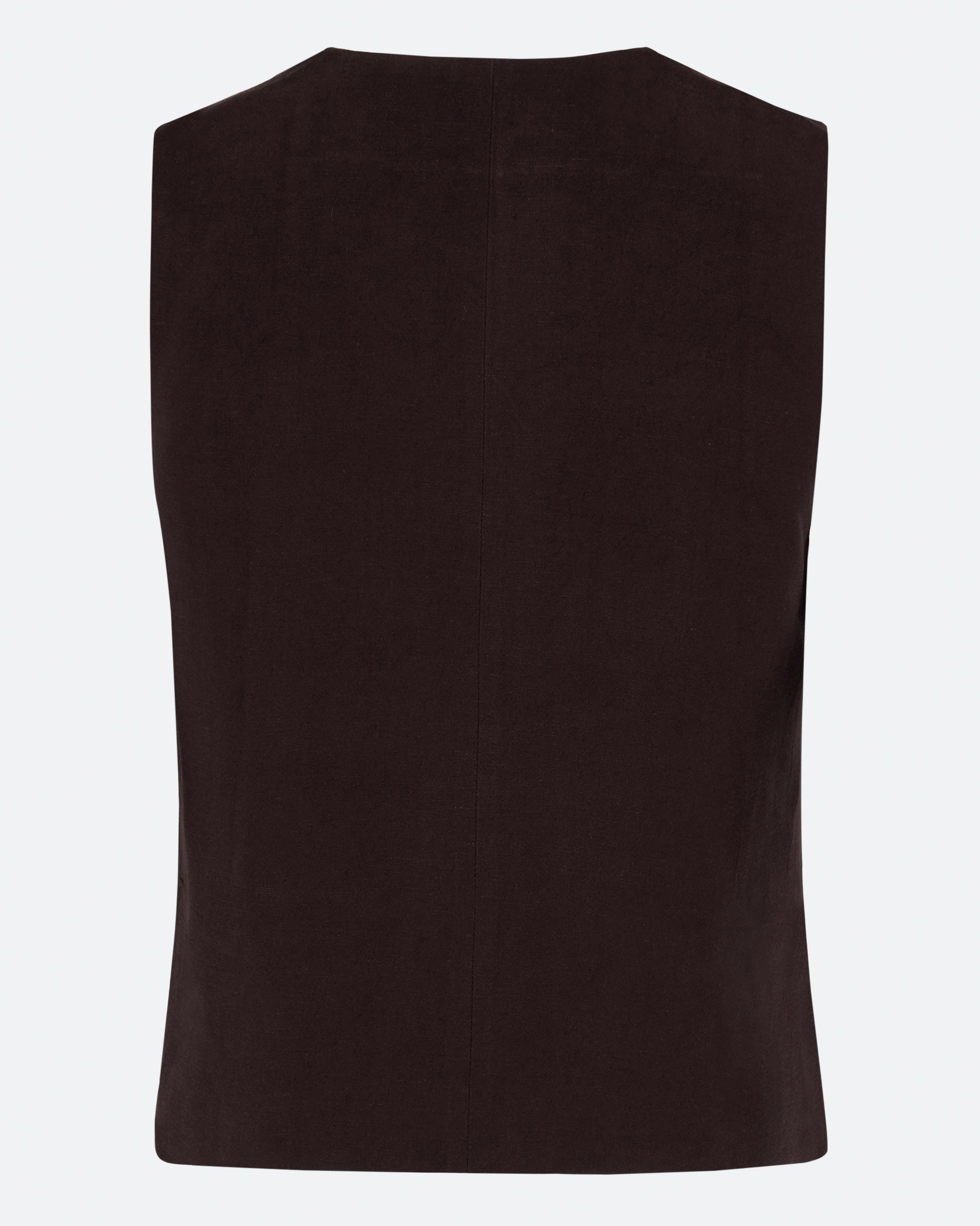 minimum female Melina figursyet vest 3069 Waistcoat 1910 French Roast