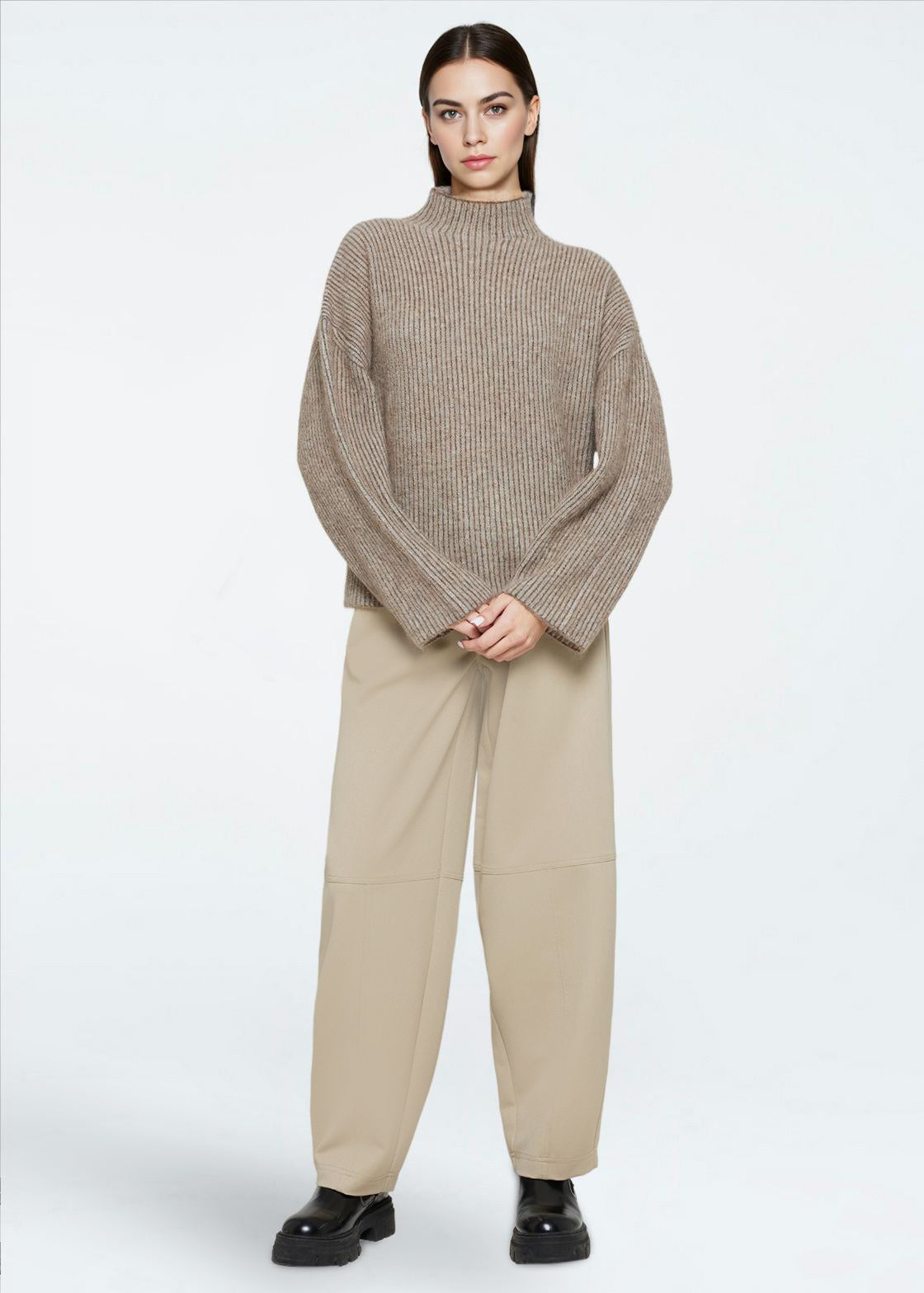 minimum female Mercy knit 4465 Jumper 1109 Chinchilla
