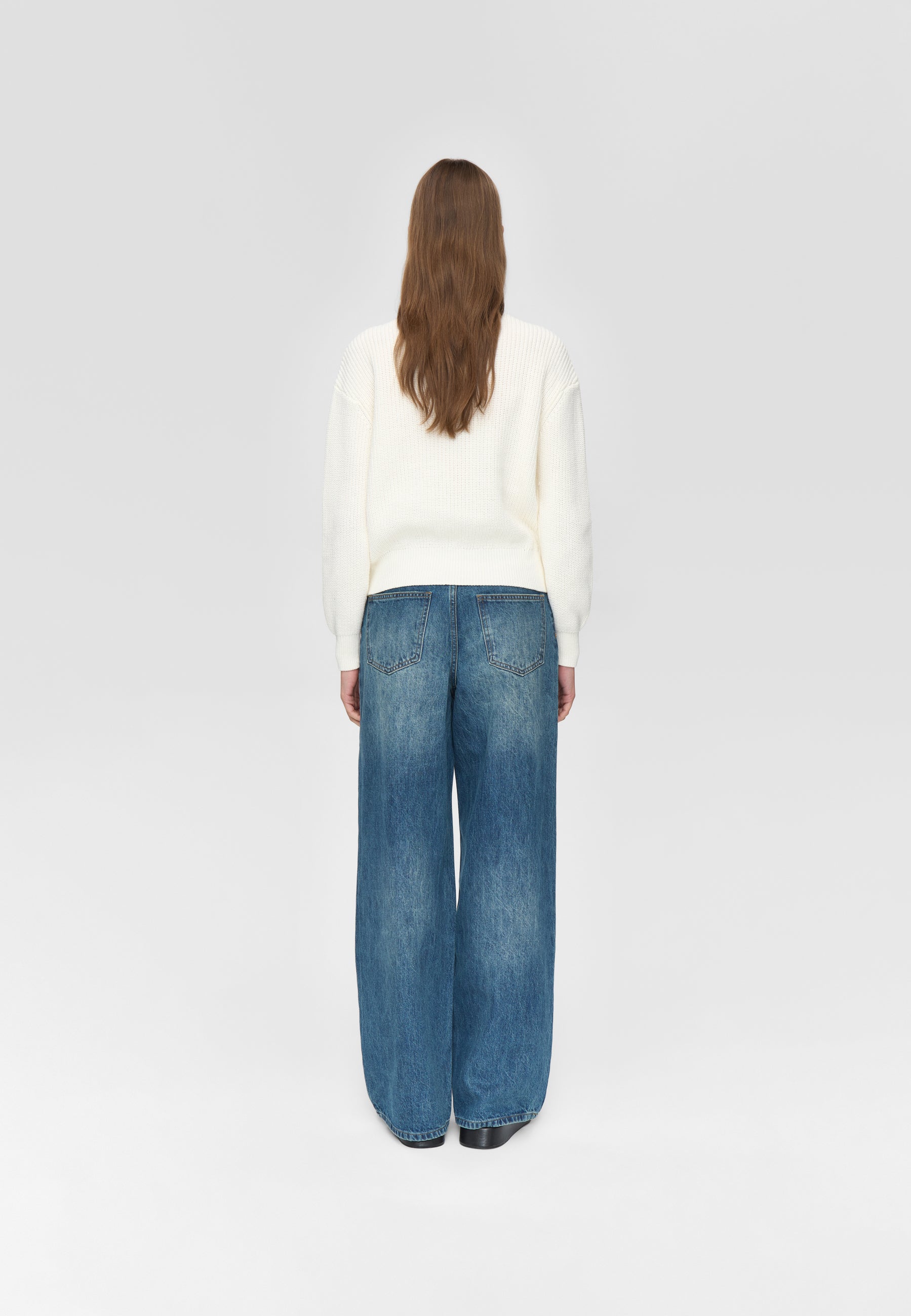 minimum female Mikala striktrøje G006 Jumper 004 Broken White