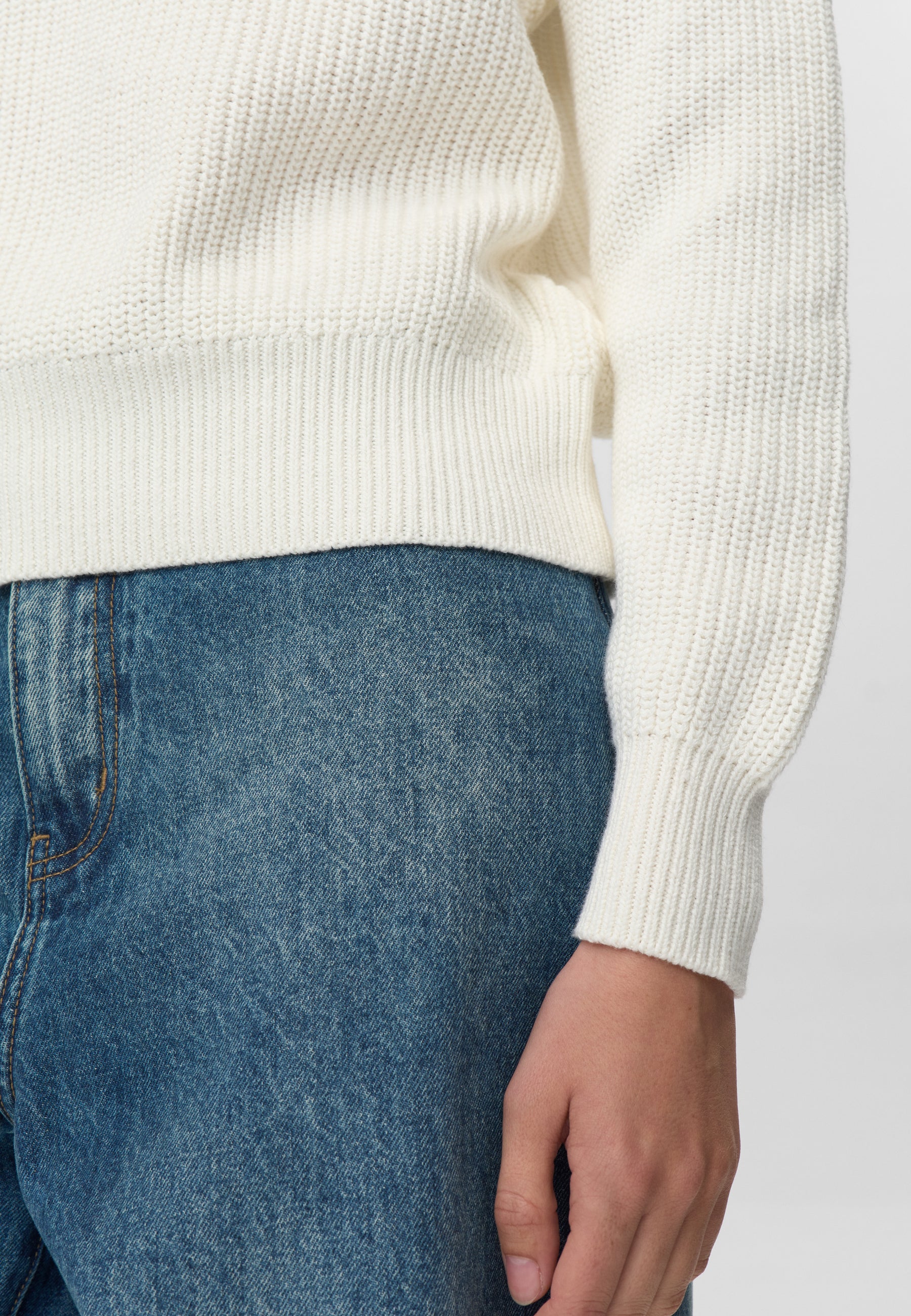 minimum female Mikala striktrøje G006 Jumper 004 Broken White