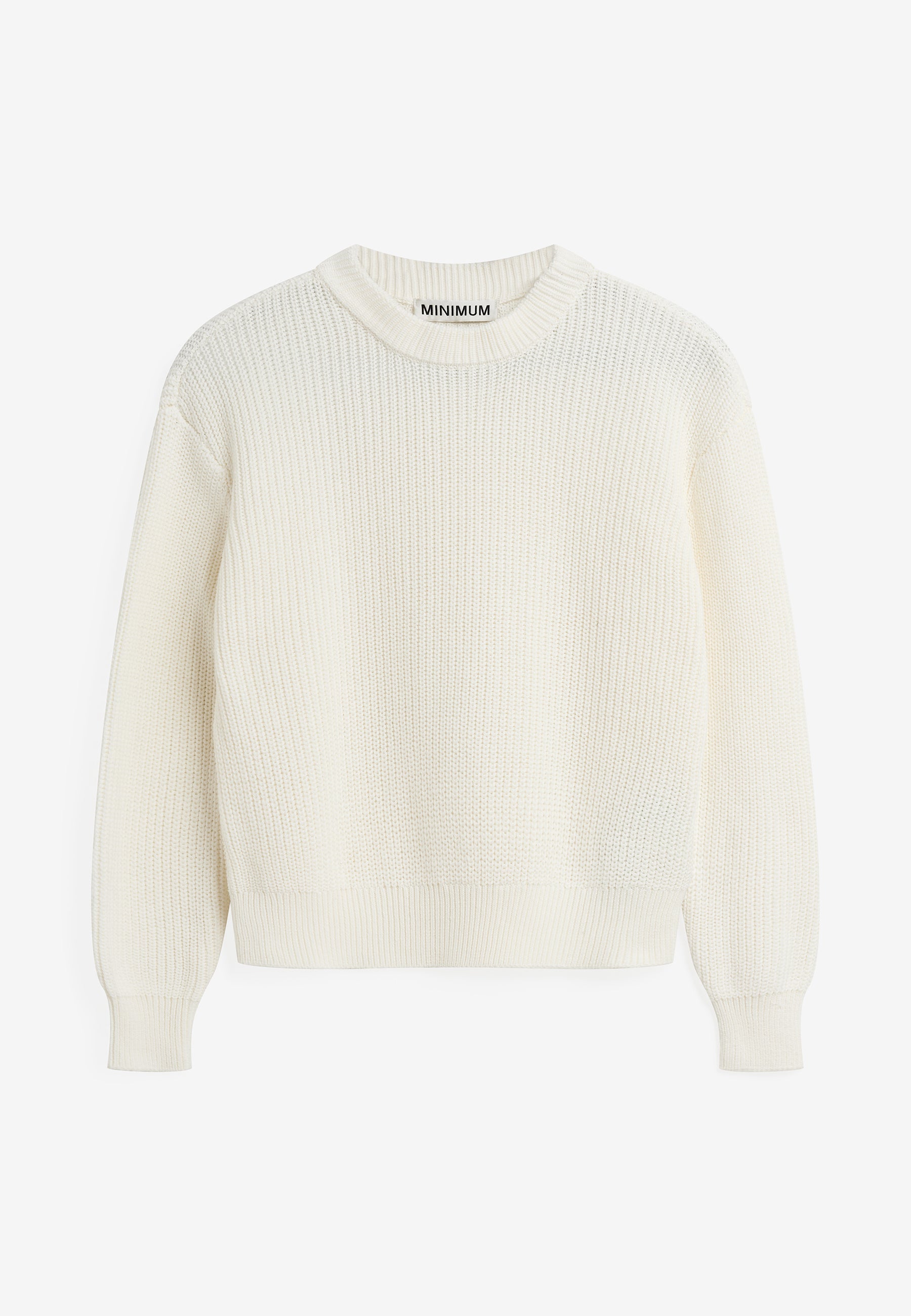 minimum female Mikala striktrøje G006 Jumper 004 Broken White
