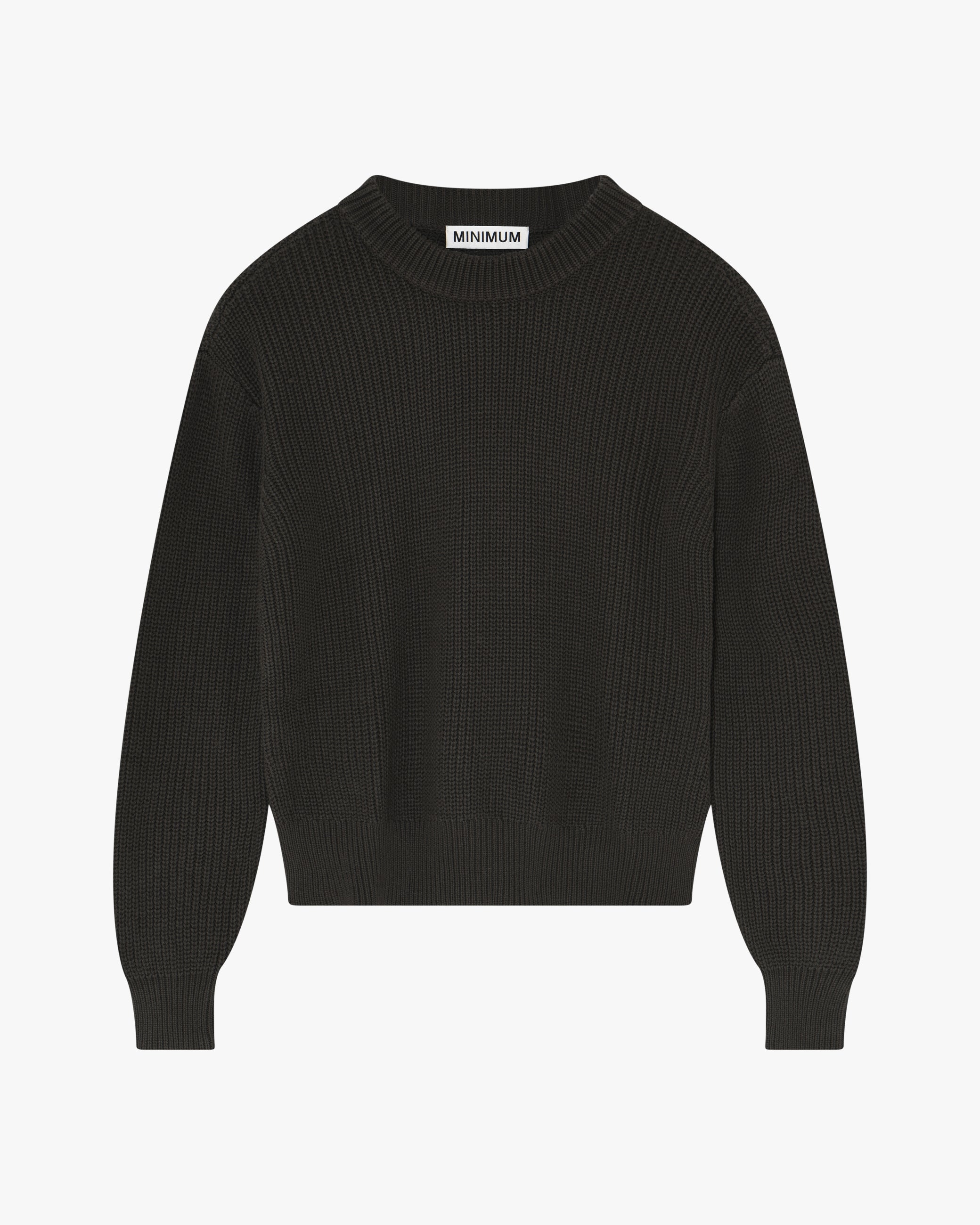 minimum female Mikala striktrøje G006 Jumper 0506 Black Ink