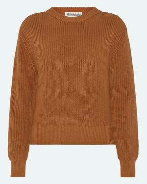 minimum female Mikala striktrøje G006 Jumper 1137 Cashew