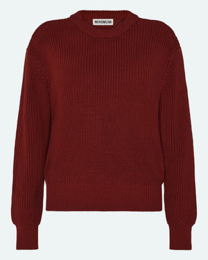 minimum female Mikala striktrøje G006 Jumper 1534 Merlot