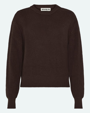 minimum female Mikala striktrøje G006 Jumper 1914 Seal Brown