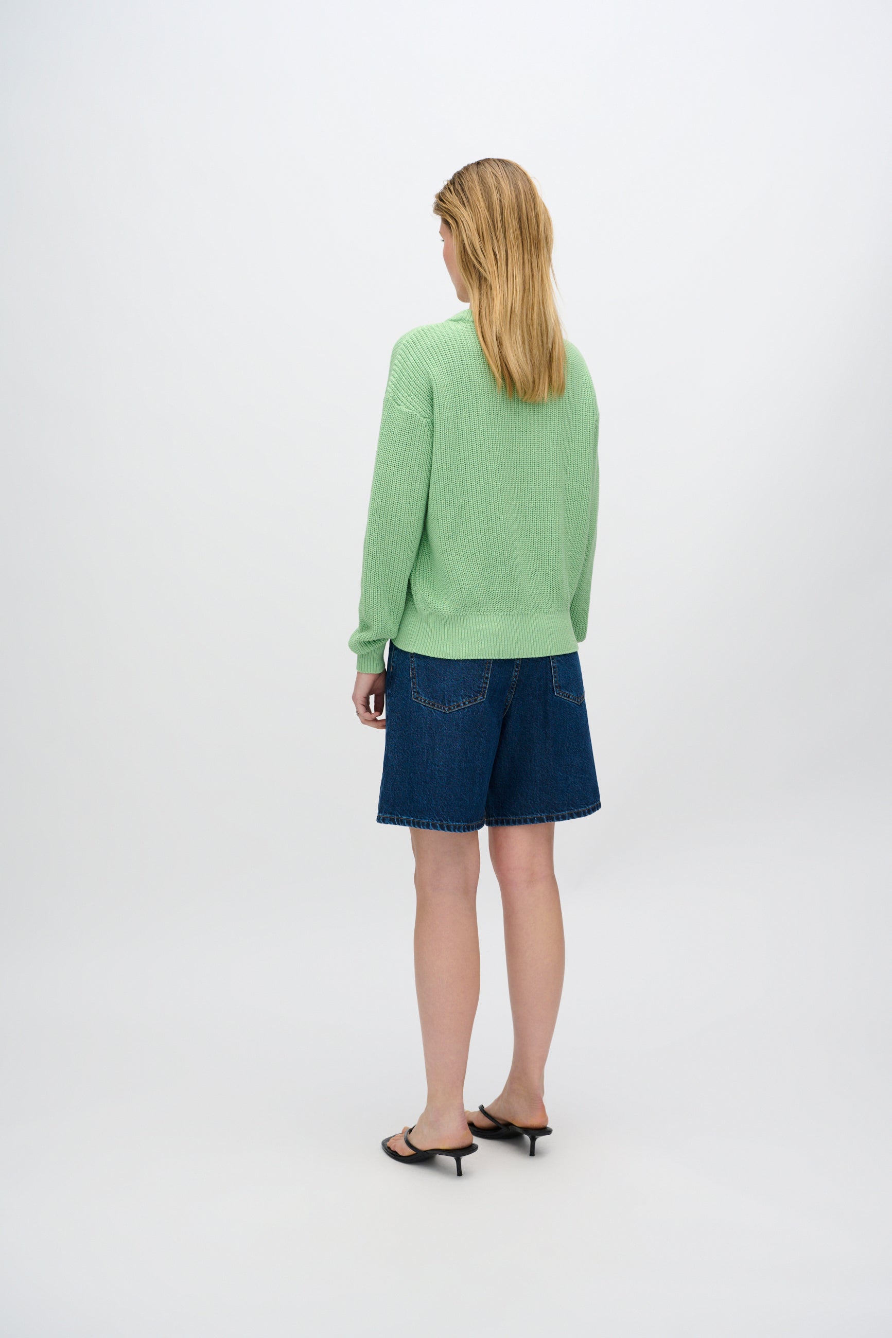 minimum female Mikala striktrøje G006 Jumper 6317 Quiet Green