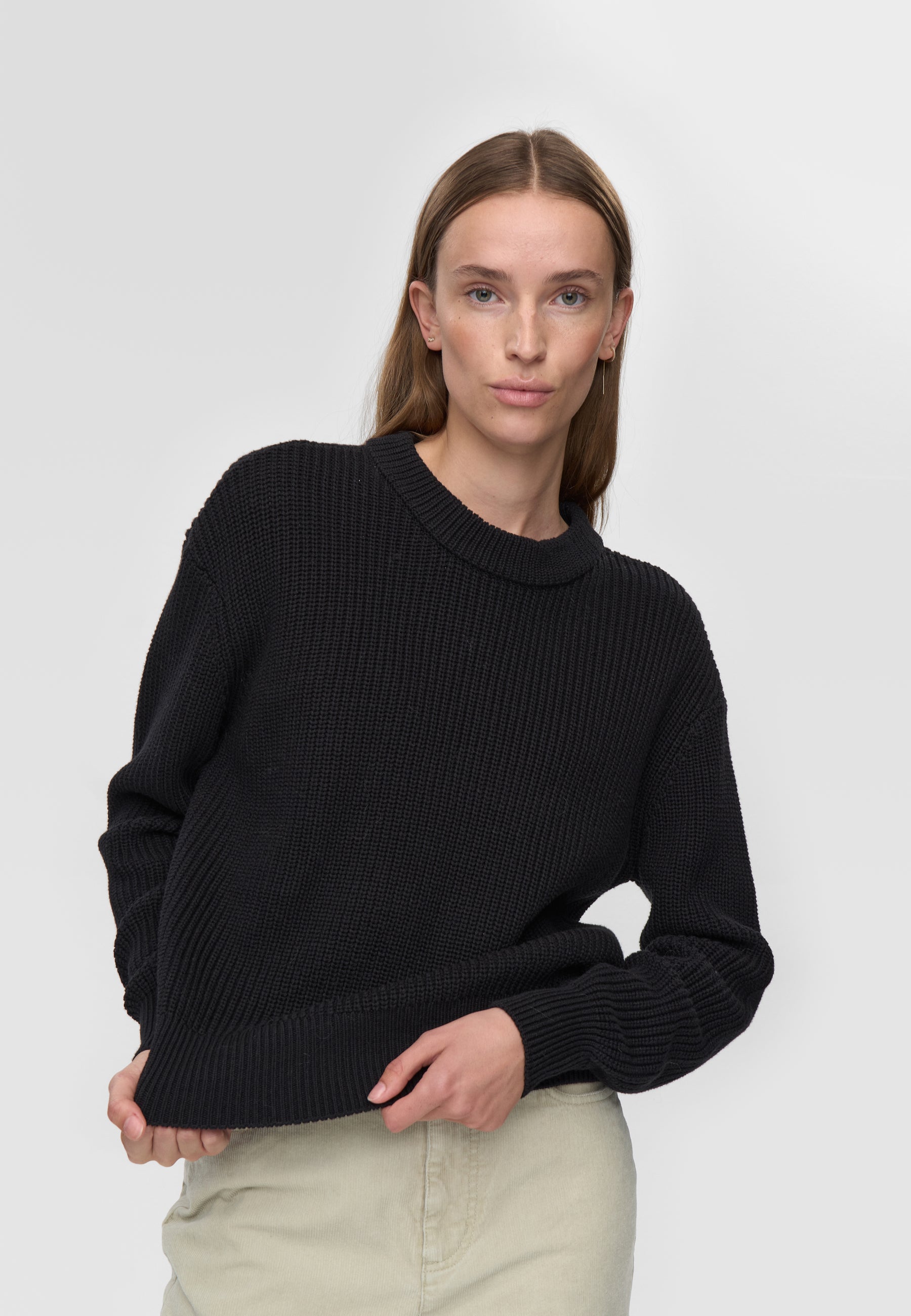 minimum female Mikala striktrøje G006 Jumper 999 Black