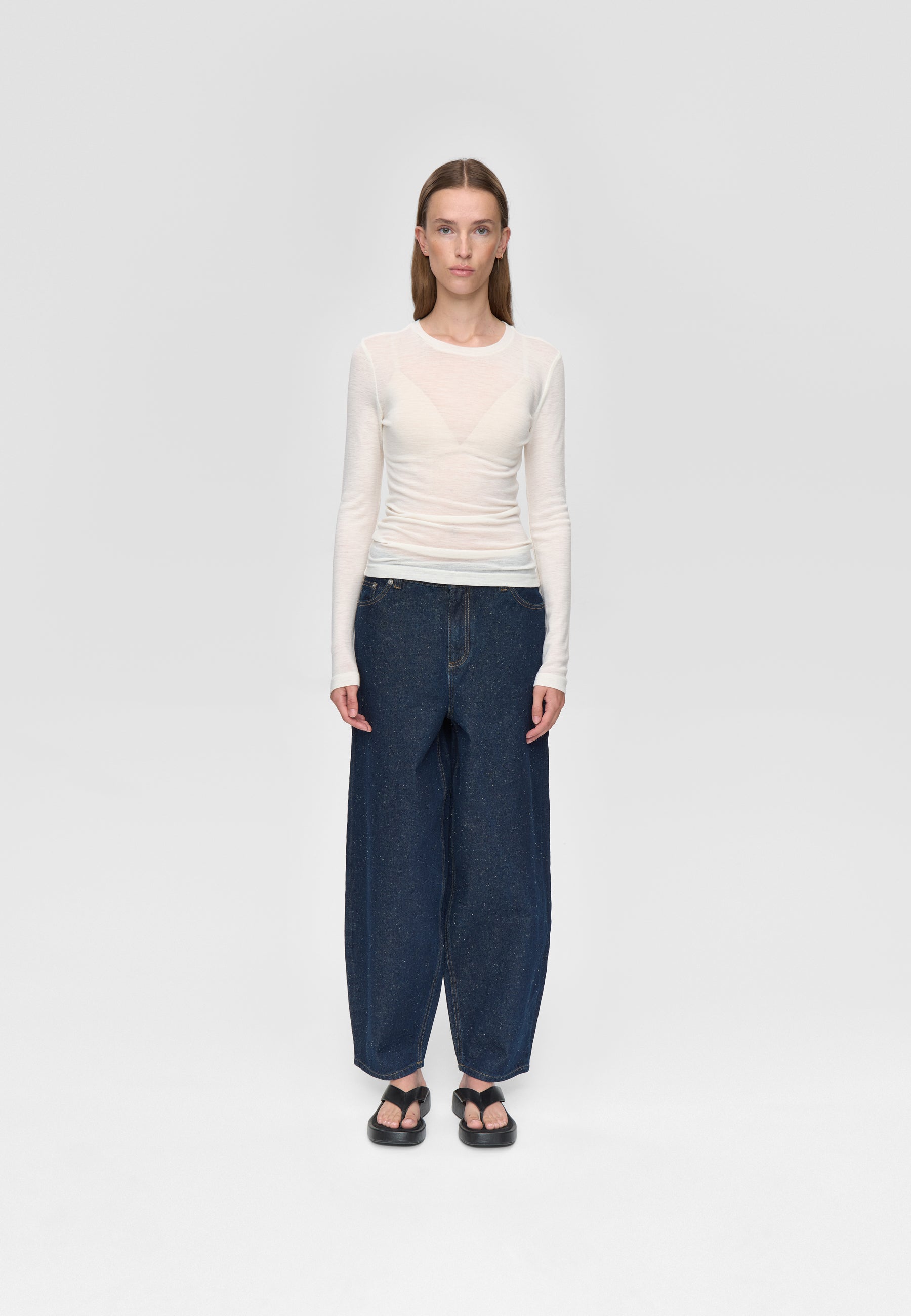 minimum female Natashas langærmet t-shirt 3736 Jumper 0608 Coco Milk