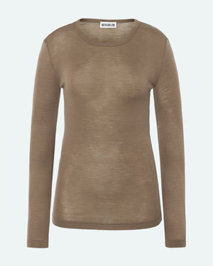 minimum female Natashas langærmet t-shirt 3736 Jumper 1815 Shitake