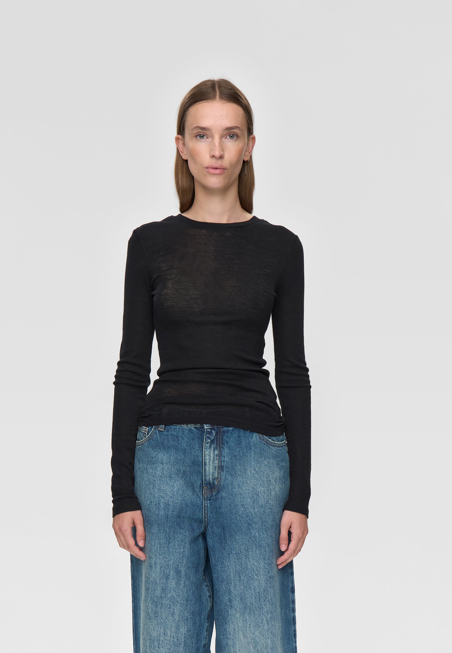 minimum female Natashas langærmet t-shirt 3736 Jumper 999 Black