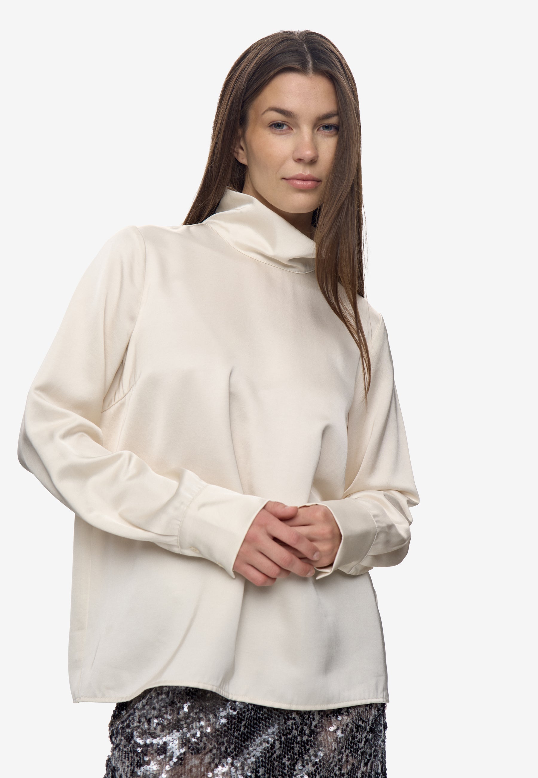 minimum female Paulina blouse 4482 Long Sleeved Blouse 0608 Coco Milk