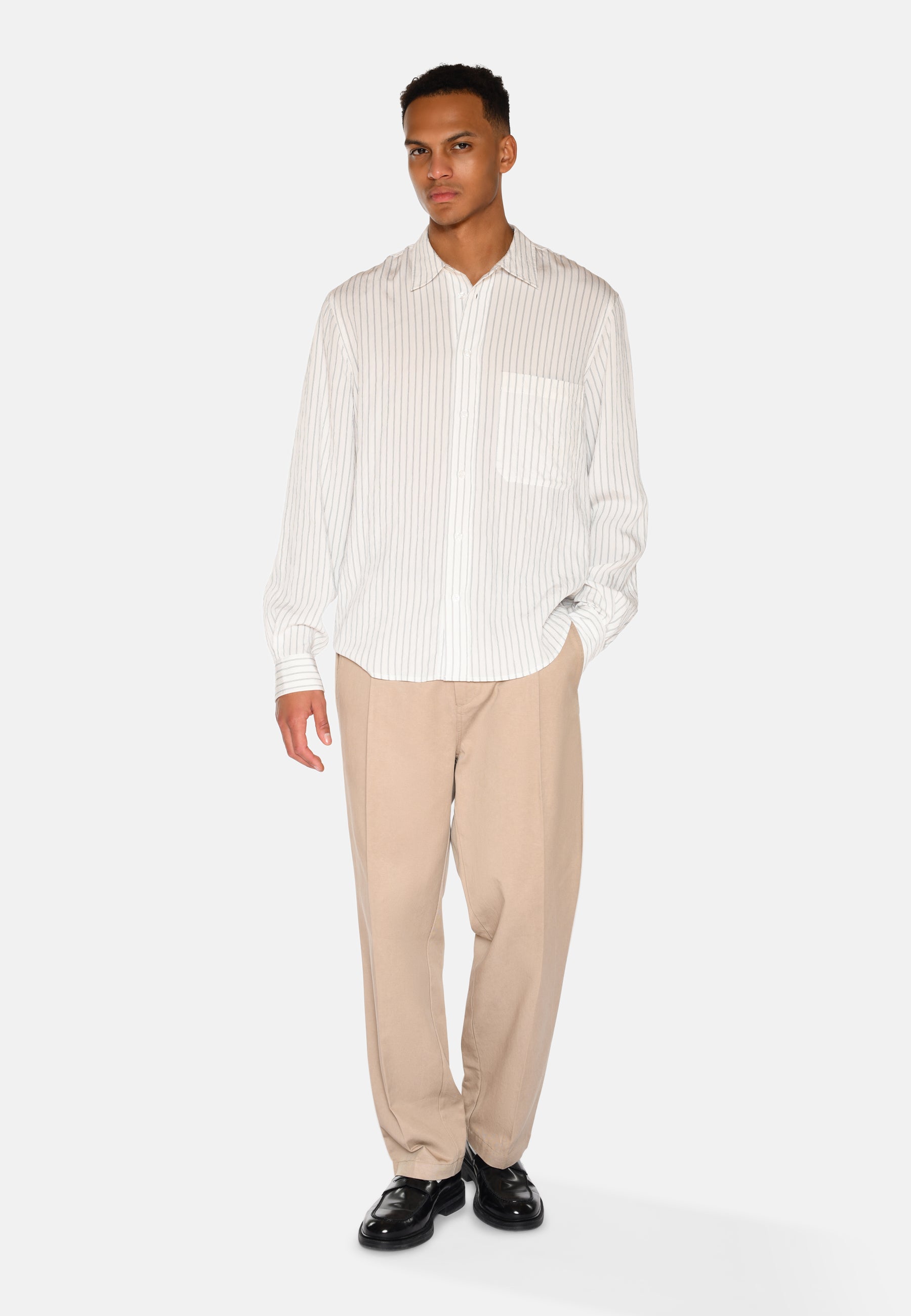 minimum male Pedro langærmet rlx skjorte 4173 Long Sleeved Shirt 000 White