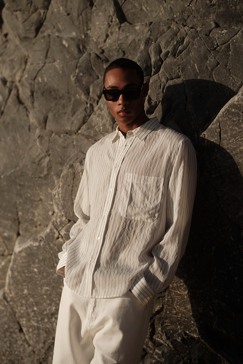 minimum male Pedro langærmet rlx skjorte 4173 Long Sleeved Shirt 000 White