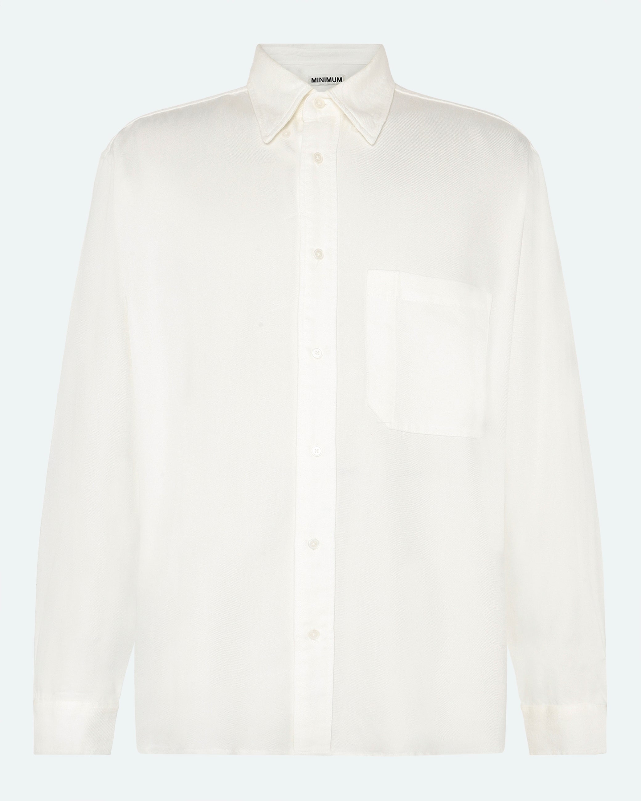 minimum male Pedro langærmet skjorte 3859 Long Sleeved Shirt 4800 Blanc de blanc