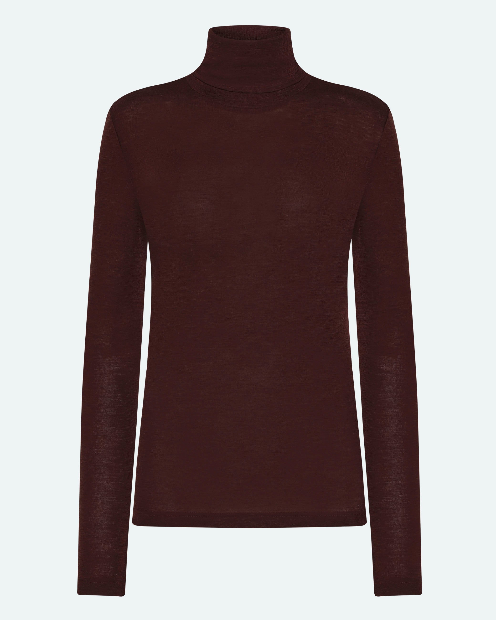 minimum female Pernilles langærmet rullekravetrøje 3736 Turtleneck 1619 Fudge