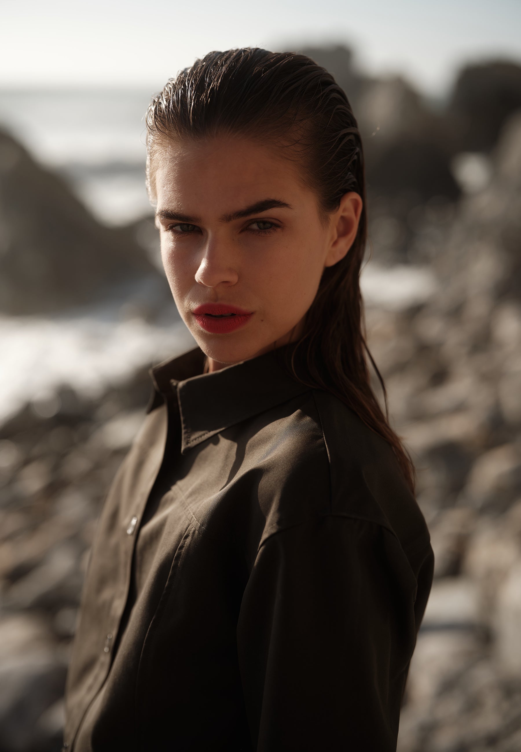 minimum female Remi langærmet skjorte 4137 Long Sleeved Shirt 0506 Black Ink