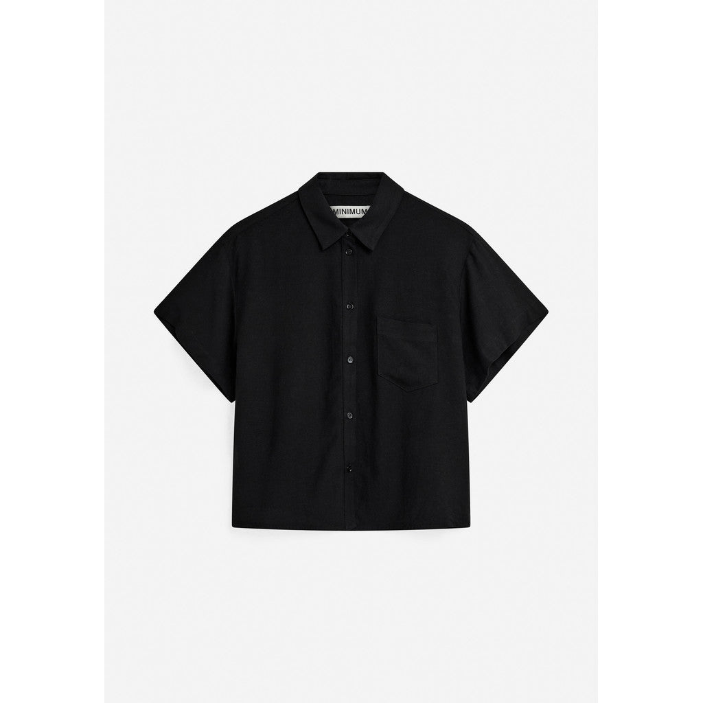 minimum female Sage kortærmet skjorte 3069 Short Sleeved Shirt 999 Black