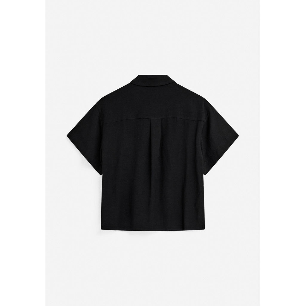 minimum female Sage kortærmet skjorte 3069 Short Sleeved Shirt 999 Black